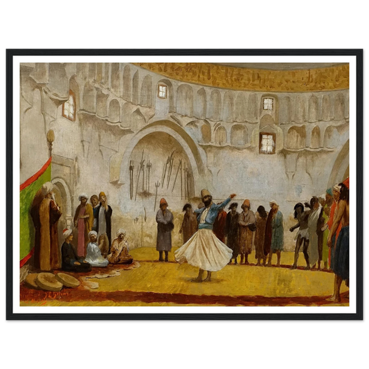 Sketch for Le derviche tourneur (The Whirling Dervish) (c. 1868-1889) Art Print | Jean Leon Gerome - Framed Poster - 30x40 cm / 12x16″ - Black frame