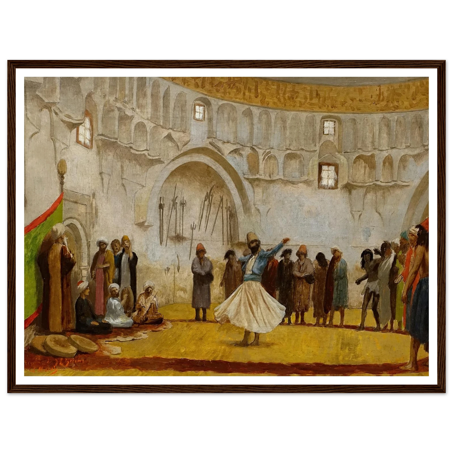 Sketch for Le derviche tourneur (The Whirling Dervish) (c. 1868-1889) Art Print | Jean Leon Gerome - Framed Poster - 30x40 cm / 12x16″ - Black frame