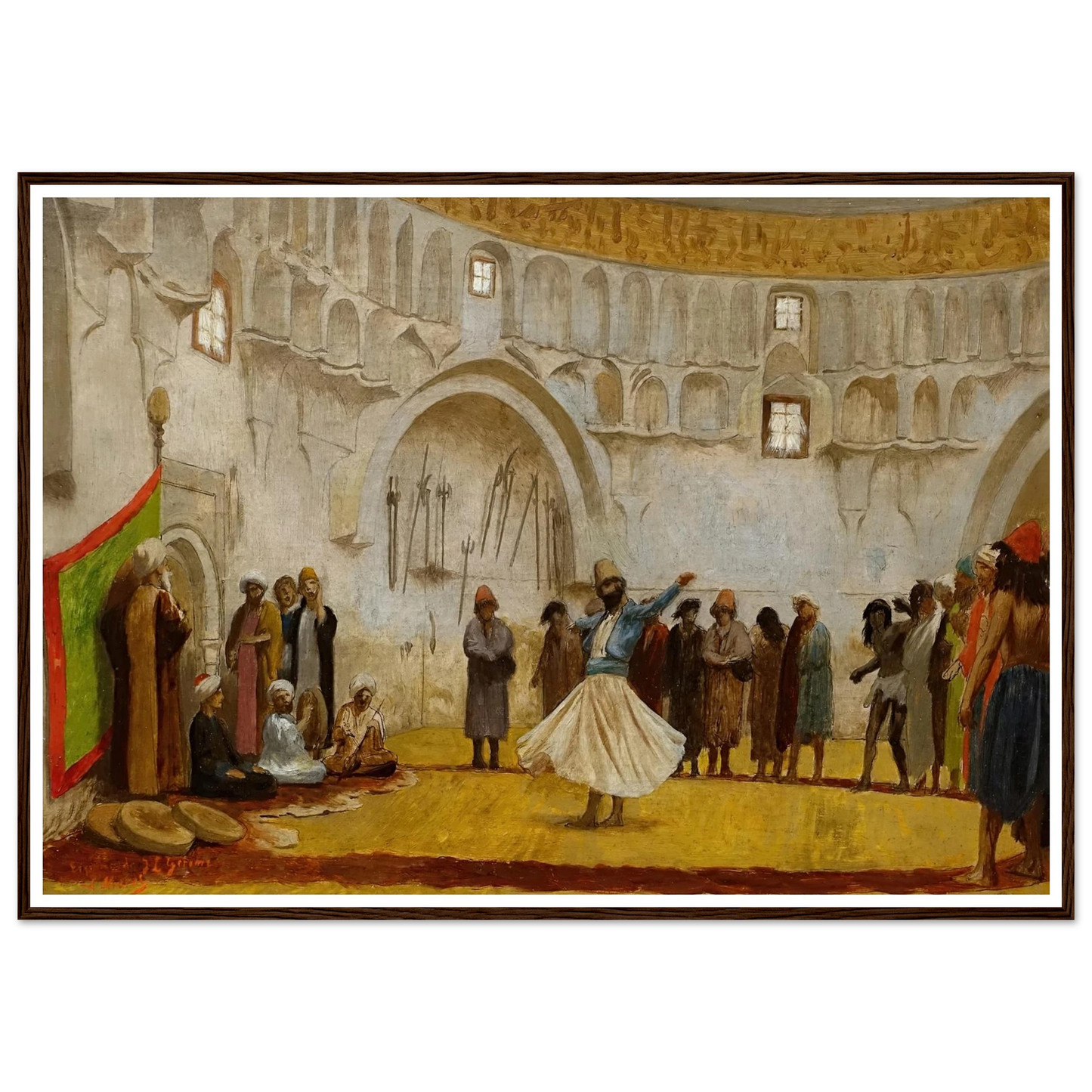 Sketch for Le derviche tourneur (The Whirling Dervish) (c. 1868-1889) Art Print | Jean Leon Gerome - Framed Poster - 30x40 cm / 12x16″ - Black frame