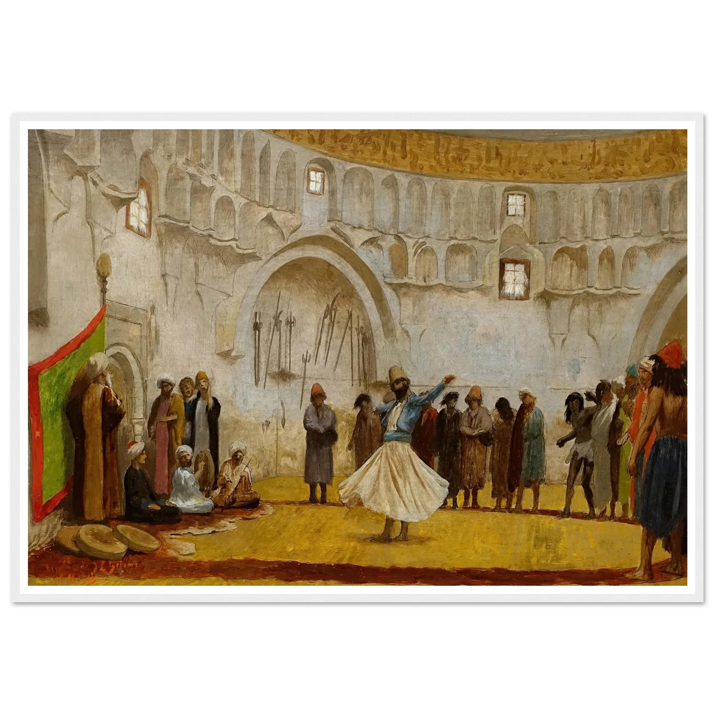 Sketch for Le derviche tourneur (The Whirling Dervish) (c. 1868-1889) Art Print | Jean Leon Gerome - Framed Poster - 30x40 cm / 12x16″ - Black frame