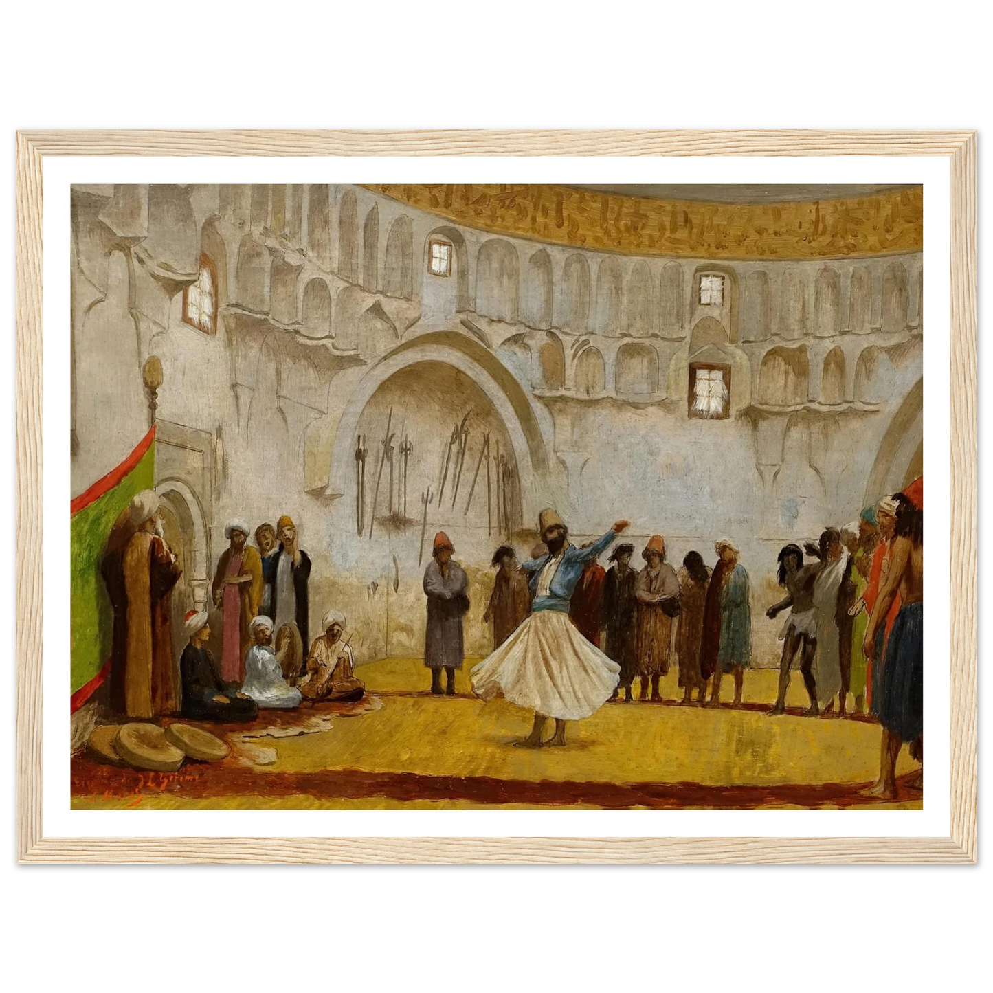 Sketch for Le derviche tourneur (The Whirling Dervish) (c. 1868-1889) Art Print | Jean Leon Gerome - Framed Poster - 30x40 cm / 12x16″ - Black frame