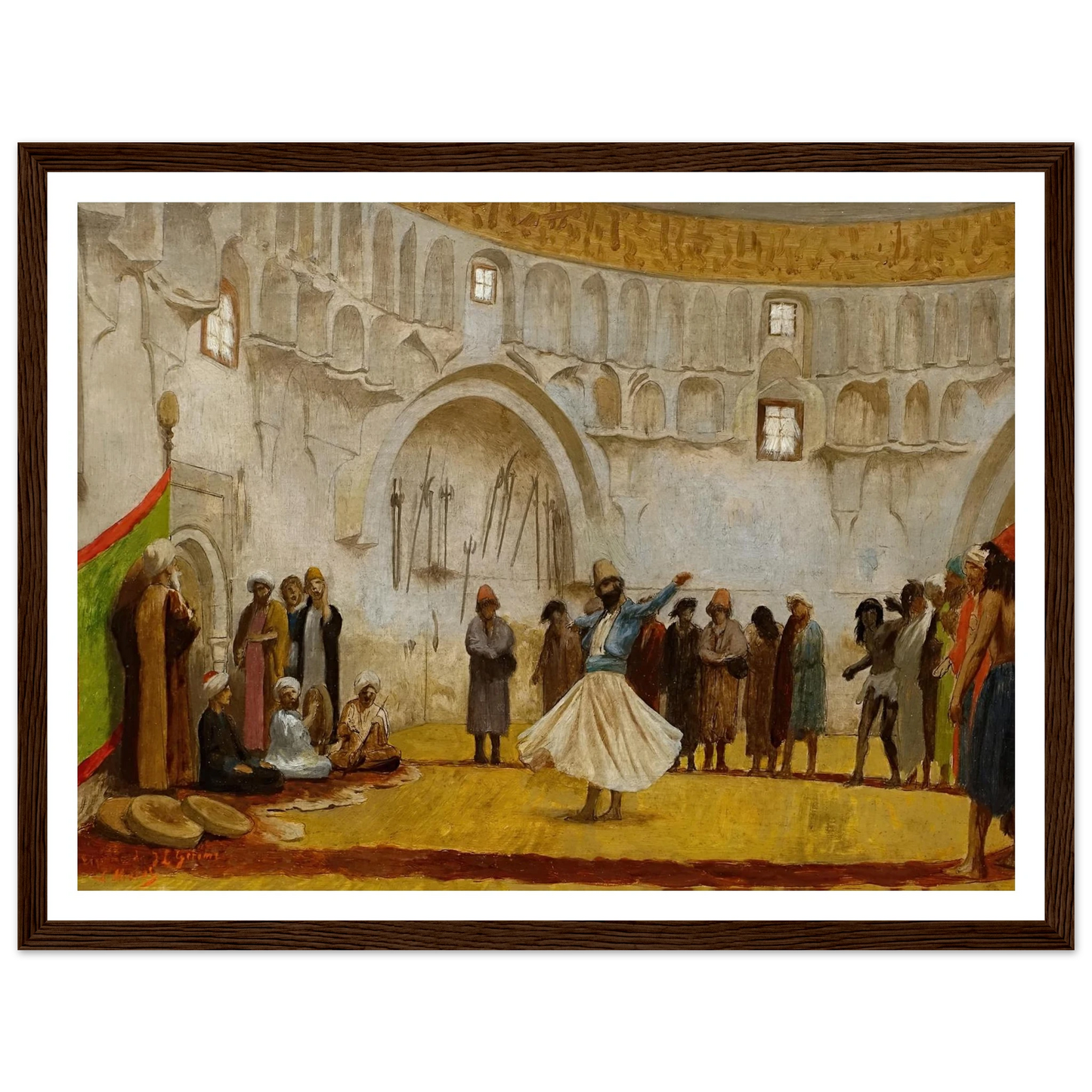 Sketch for Le derviche tourneur (The Whirling Dervish) (c. 1868-1889) Art Print | Jean Leon Gerome - Framed Poster - 30x40 cm / 12x16″ - Black frame