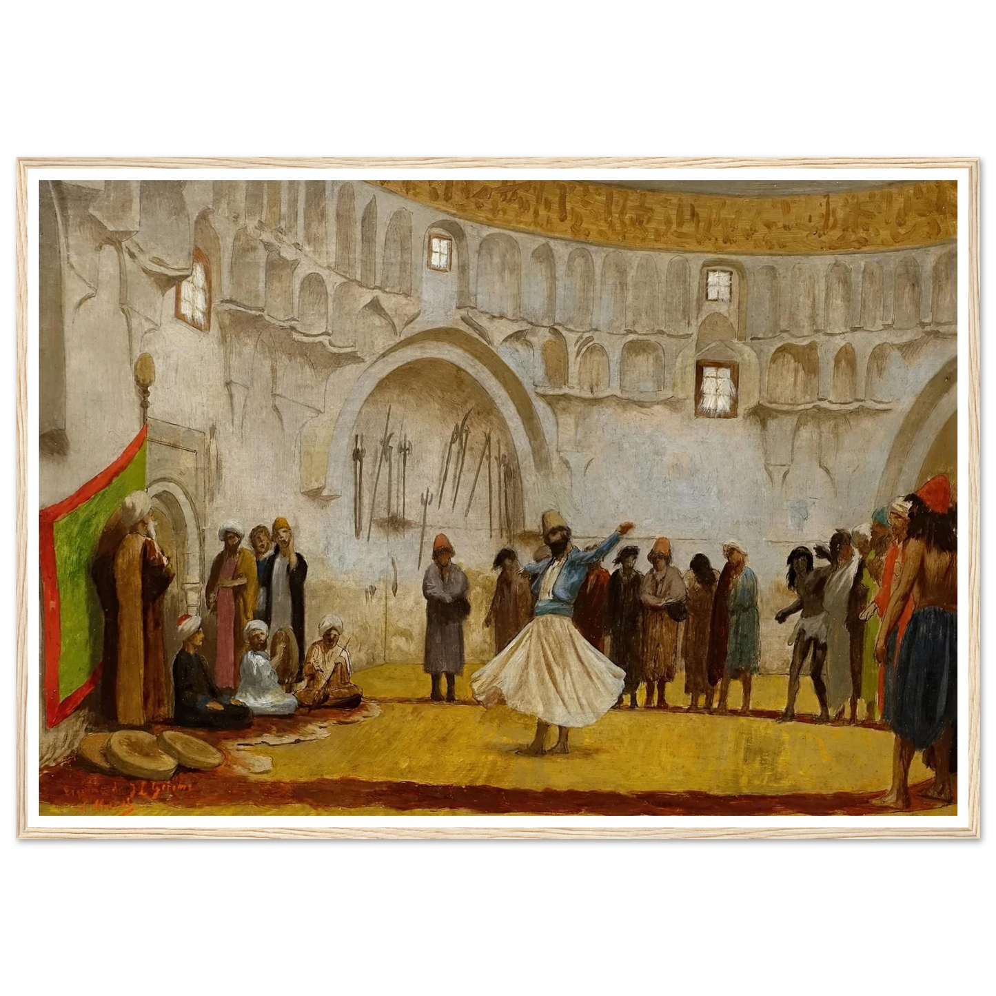 Sketch for Le derviche tourneur (The Whirling Dervish) (c. 1868-1889) Art Print | Jean Leon Gerome - Framed Poster - 30x40 cm / 12x16″ - Black frame
