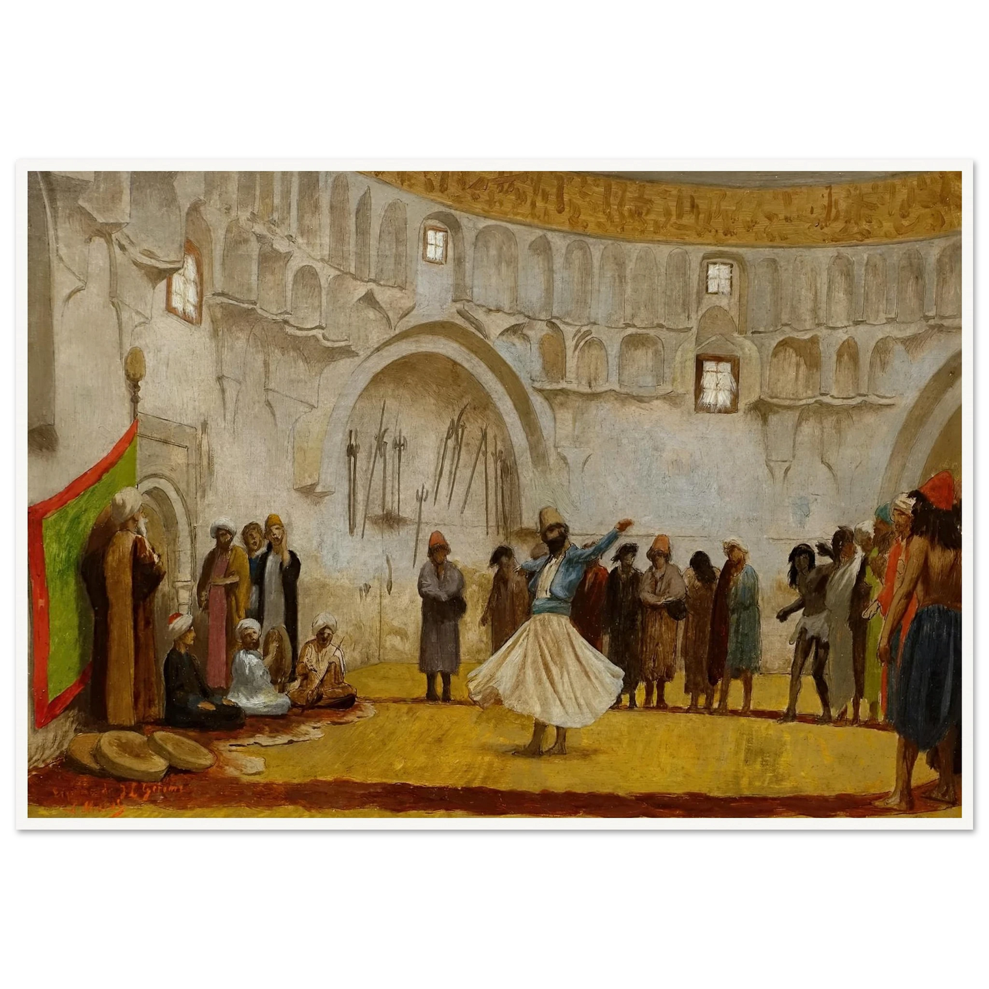 Sketch for Le derviche tourneur (The Whirling Dervish) (c. 1868-1889) Art Print | Jean Leon Gerome - Framed Poster - 30x40 cm / 12x16″ - Black frame