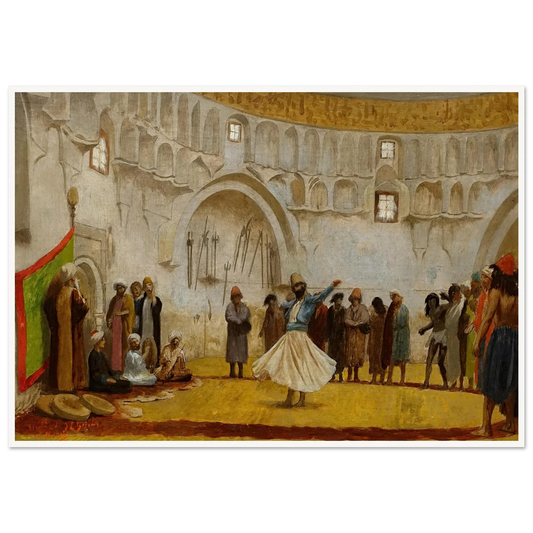 Sketch for Le derviche tourneur (The Whirling Dervish) (c. 1868-1889) Art Print | Jean Leon Gerome - Framed Poster - 30x40 cm / 12x16″ - Black frame