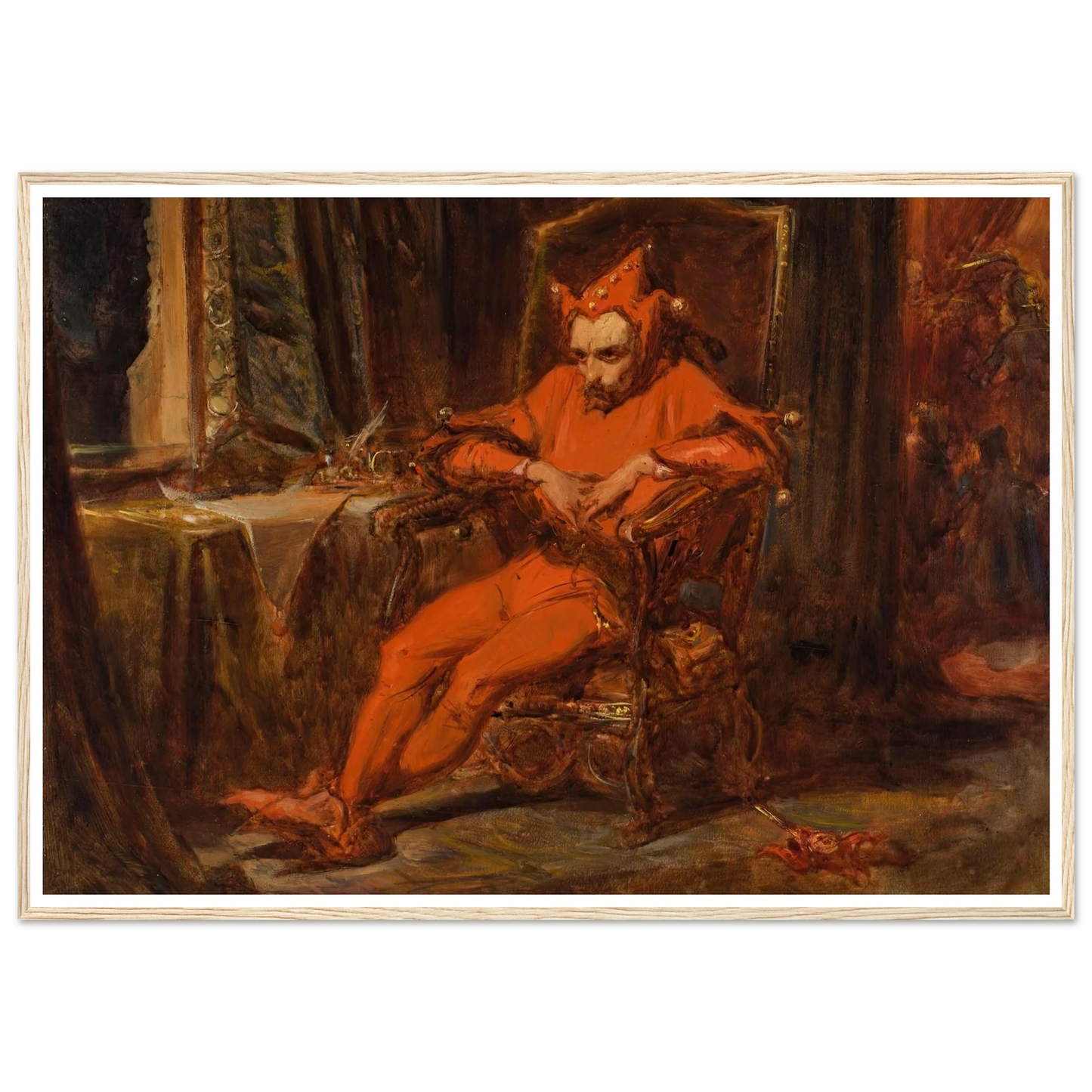 Sketch for “Stańczyk” (1861) Art Print | Jan Matejko - Framed Poster - 30x40 cm / 12x16″ - Black frame