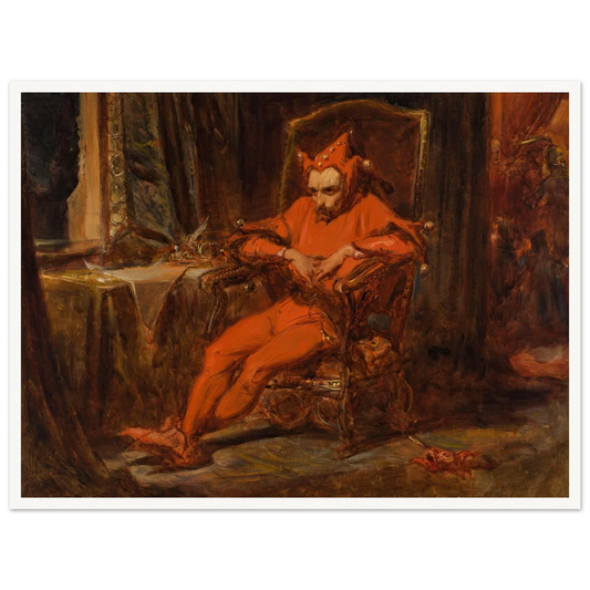 Sketch for “Stańczyk” (1861) Art Print | Jan Matejko - Framed Poster - 30x40 cm / 12x16″ - Black frame