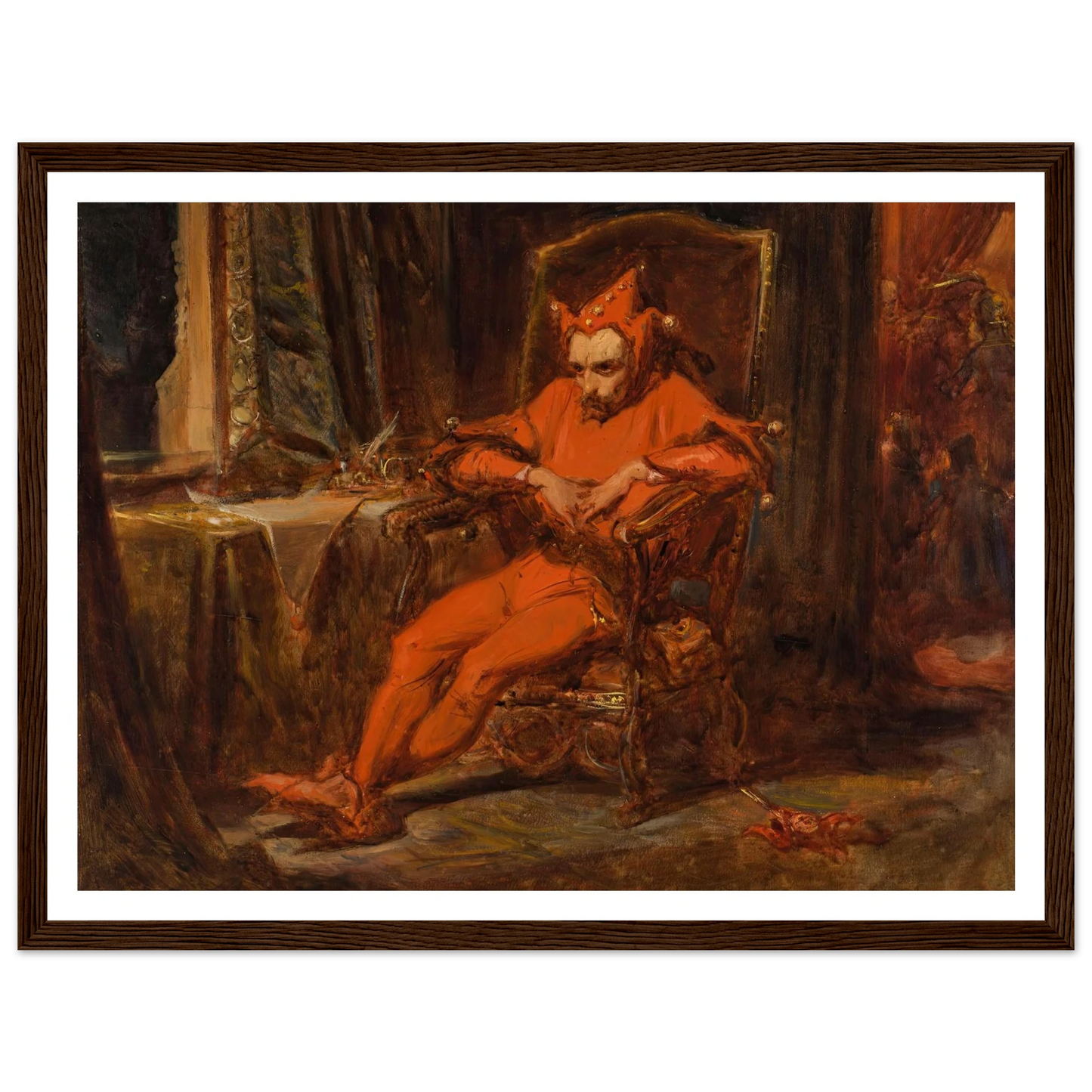 Sketch for “Stańczyk” (1861) Art Print | Jan Matejko - Framed Poster - 30x40 cm / 12x16″ - Black frame