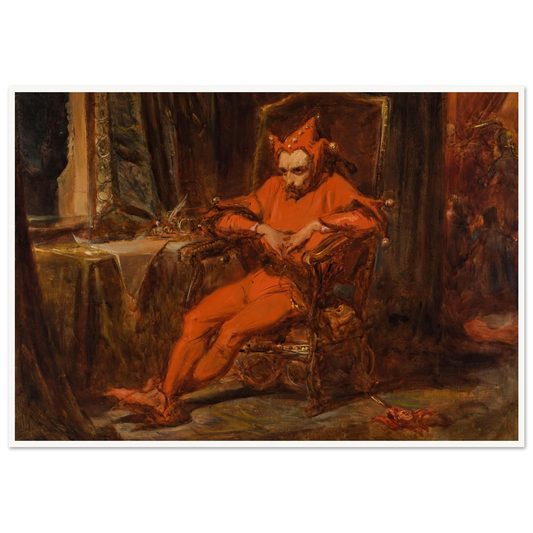 Sketch for “Stańczyk” (1861) Art Print | Jan Matejko - Framed Poster - 30x40 cm / 12x16″ - Black frame