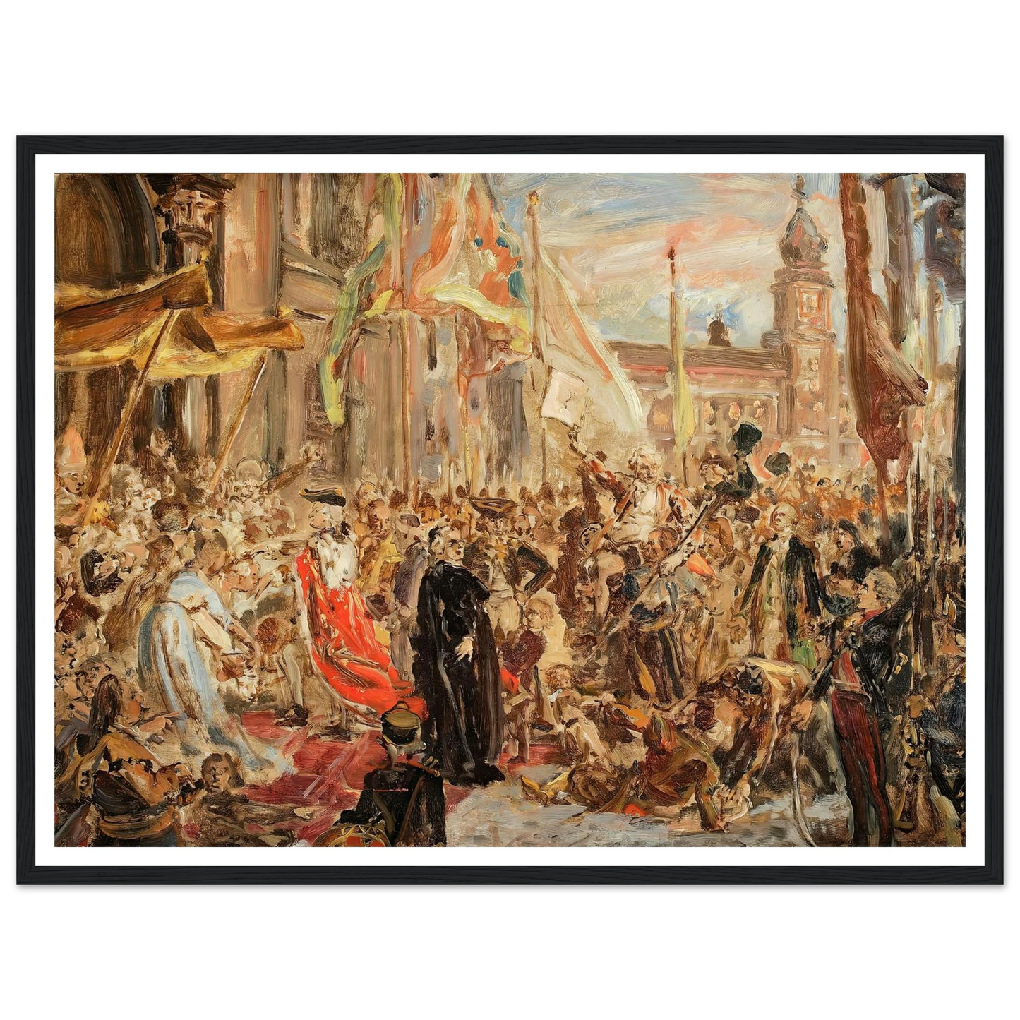 Sketch for the painting “Constitution of the 3 May” (1890) Art Print | Jan Matejko - Framed Poster - 30x40 cm / 12x16″ - Black frame