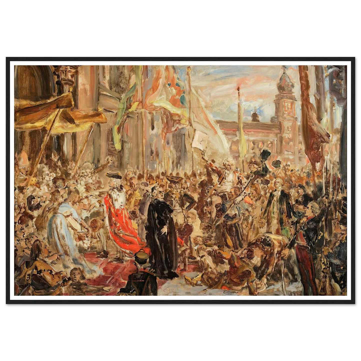Sketch for the painting “Constitution of the 3 May” (1890) Art Print | Jan Matejko - Framed Poster - 30x40 cm / 12x16″ - Black frame