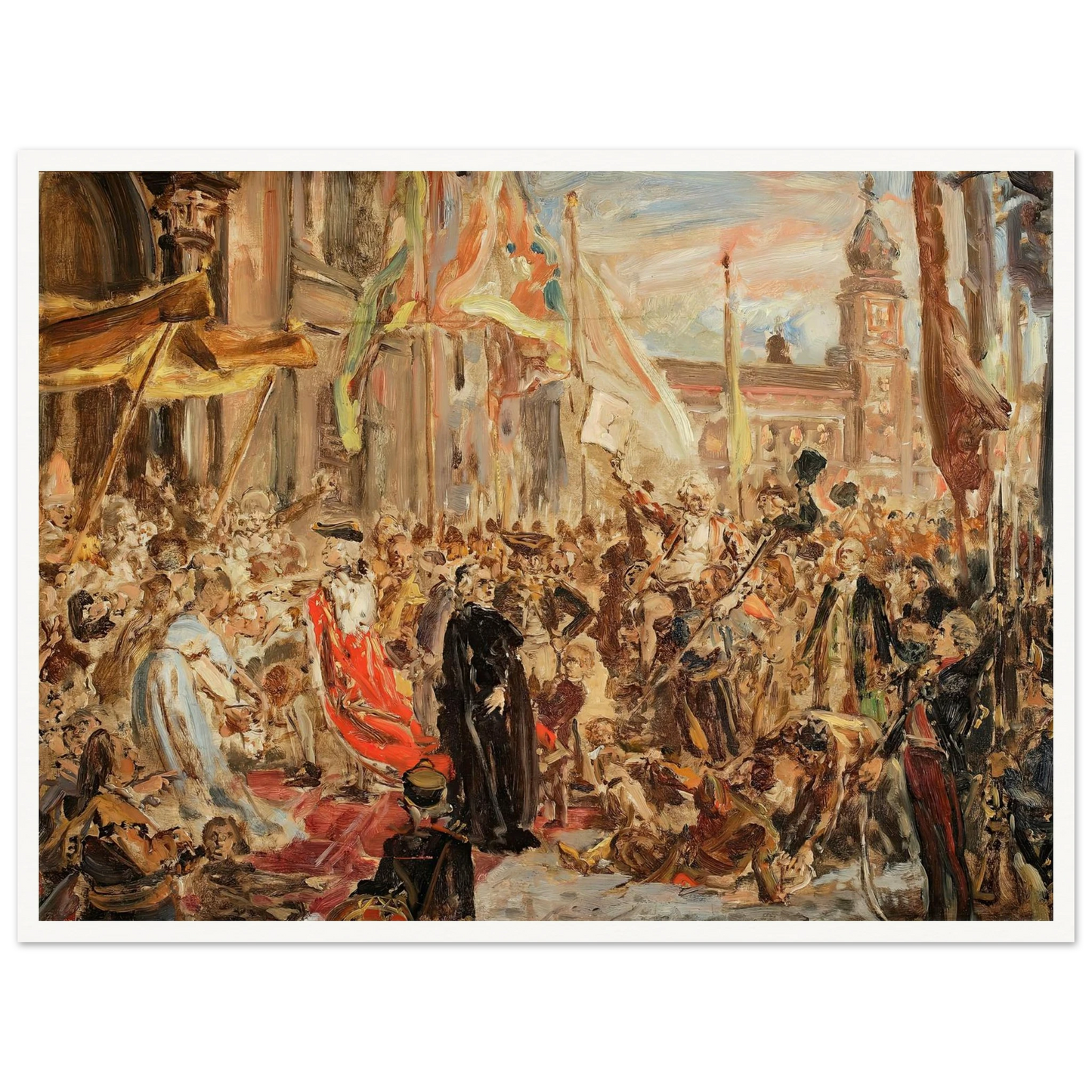 Sketch for the painting “Constitution of the 3 May” (1890) Art Print | Jan Matejko - Framed Poster - 30x40 cm / 12x16″ - Black frame