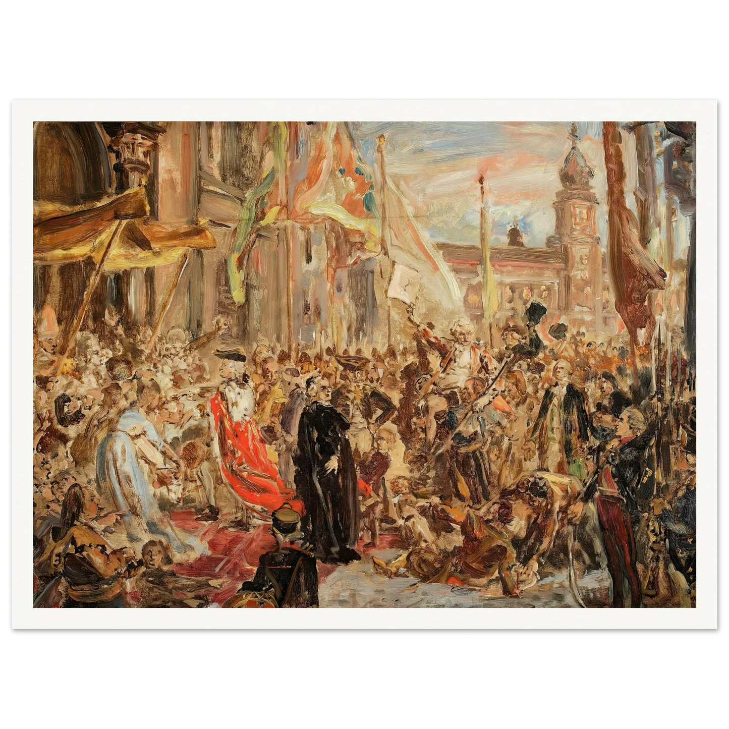Sketch for the painting “Constitution of the 3 May” (1890) Art Print | Jan Matejko - Framed Poster - 30x40 cm / 12x16″ - Black frame