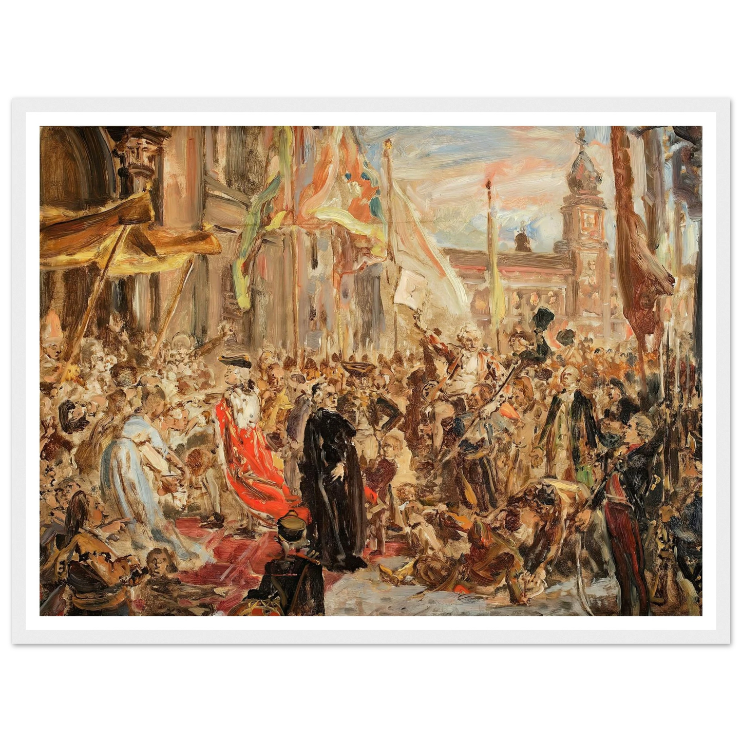 Sketch for the painting “Constitution of the 3 May” (1890) Art Print | Jan Matejko - Framed Poster - 30x40 cm / 12x16″ - Black frame