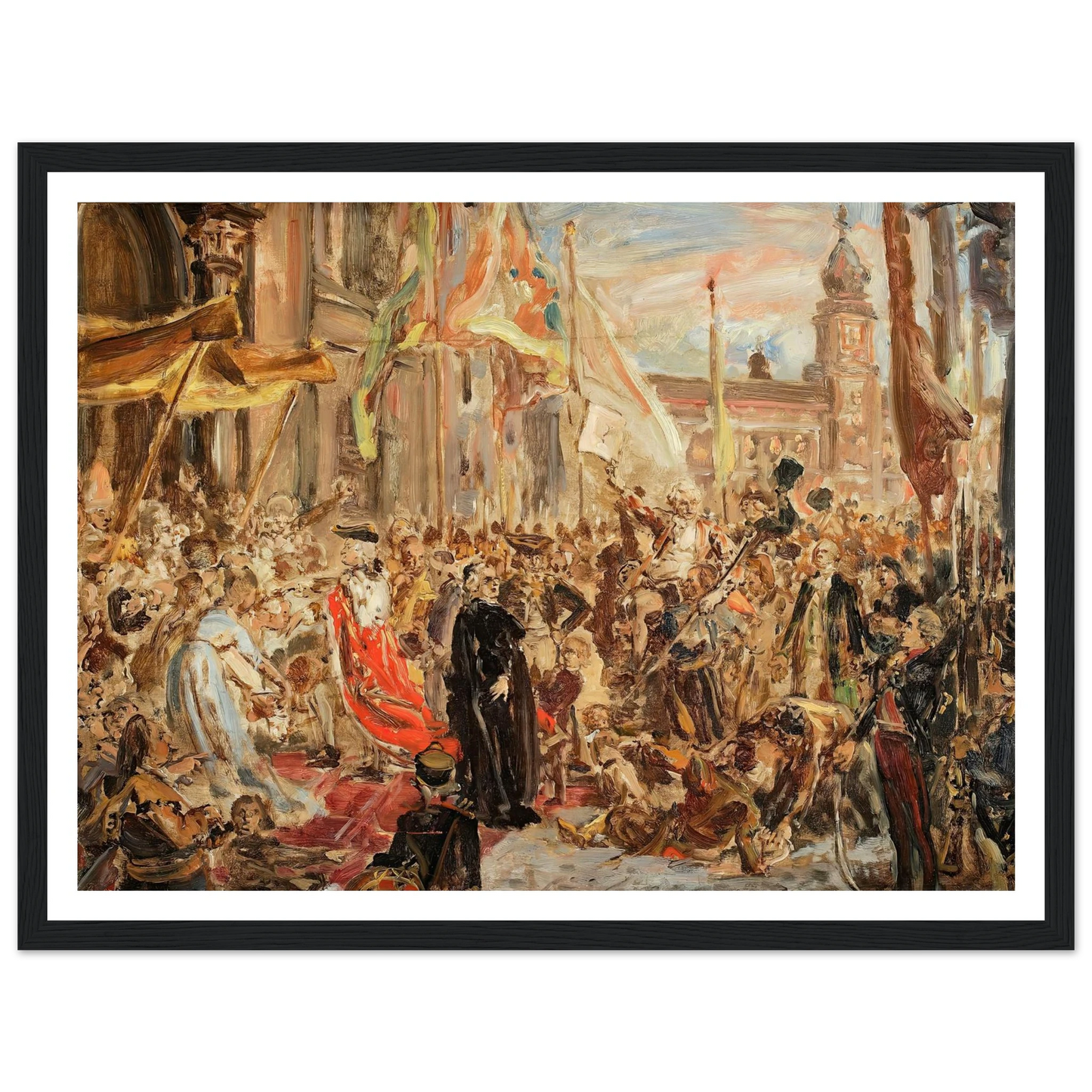 Sketch for the painting “Constitution of the 3 May” (1890) Art Print | Jan Matejko - Framed Poster - 30x40 cm / 12x16″ - Black frame
