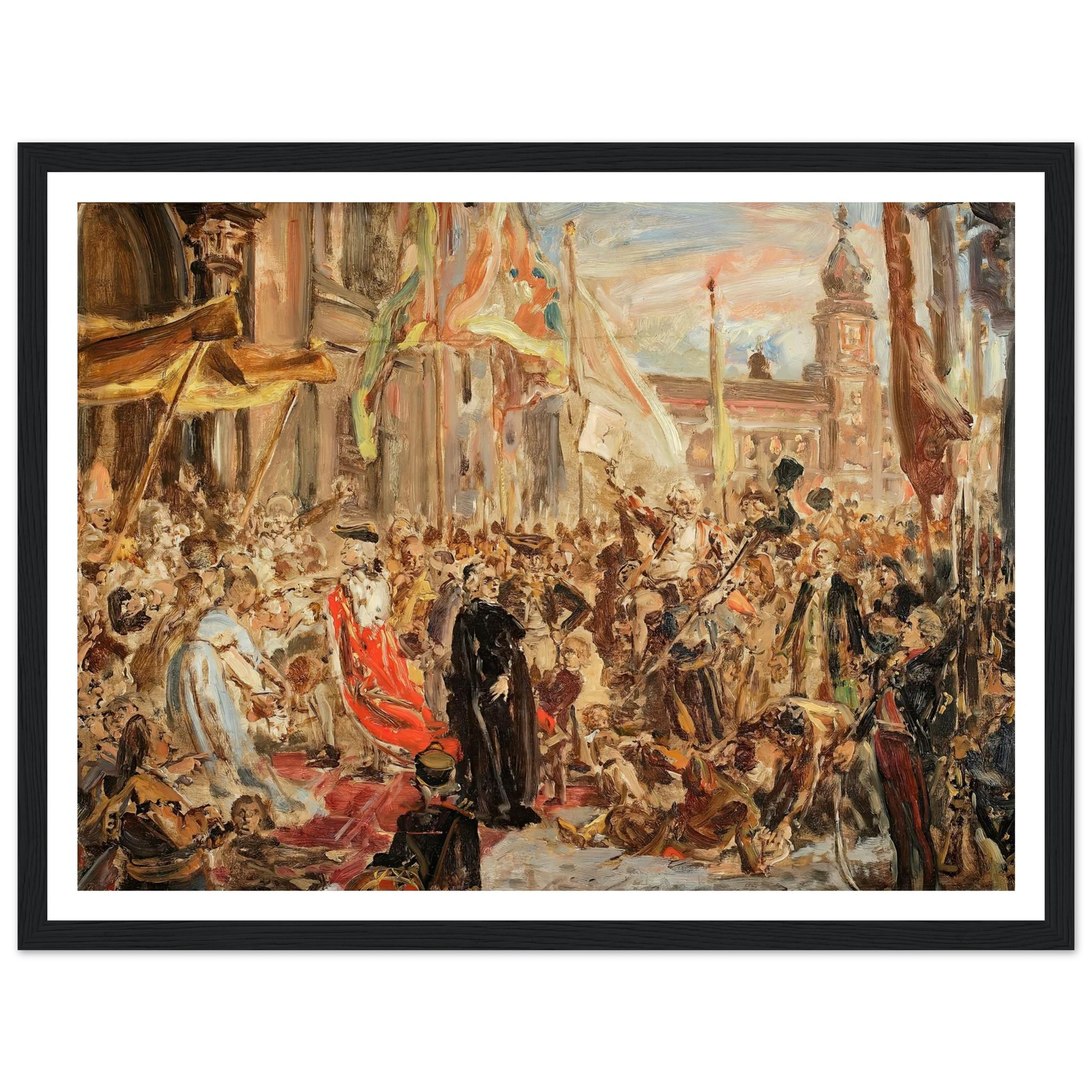 Sketch for the painting “Constitution of the 3 May” (1890) Art Print | Jan Matejko - Framed Poster - 30x40 cm / 12x16″ - Black frame