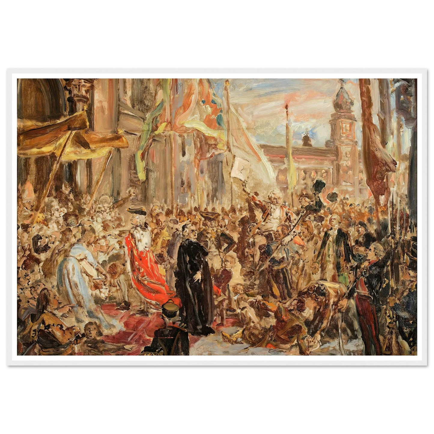 Sketch for the painting “Constitution of the 3 May” (1890) Art Print | Jan Matejko - Framed Poster - 30x40 cm / 12x16″ - Black frame