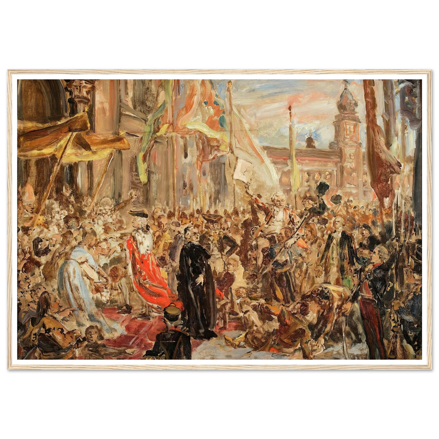 Sketch for the painting “Constitution of the 3 May” (1890) Art Print | Jan Matejko - Framed Poster - 30x40 cm / 12x16″ - Black frame