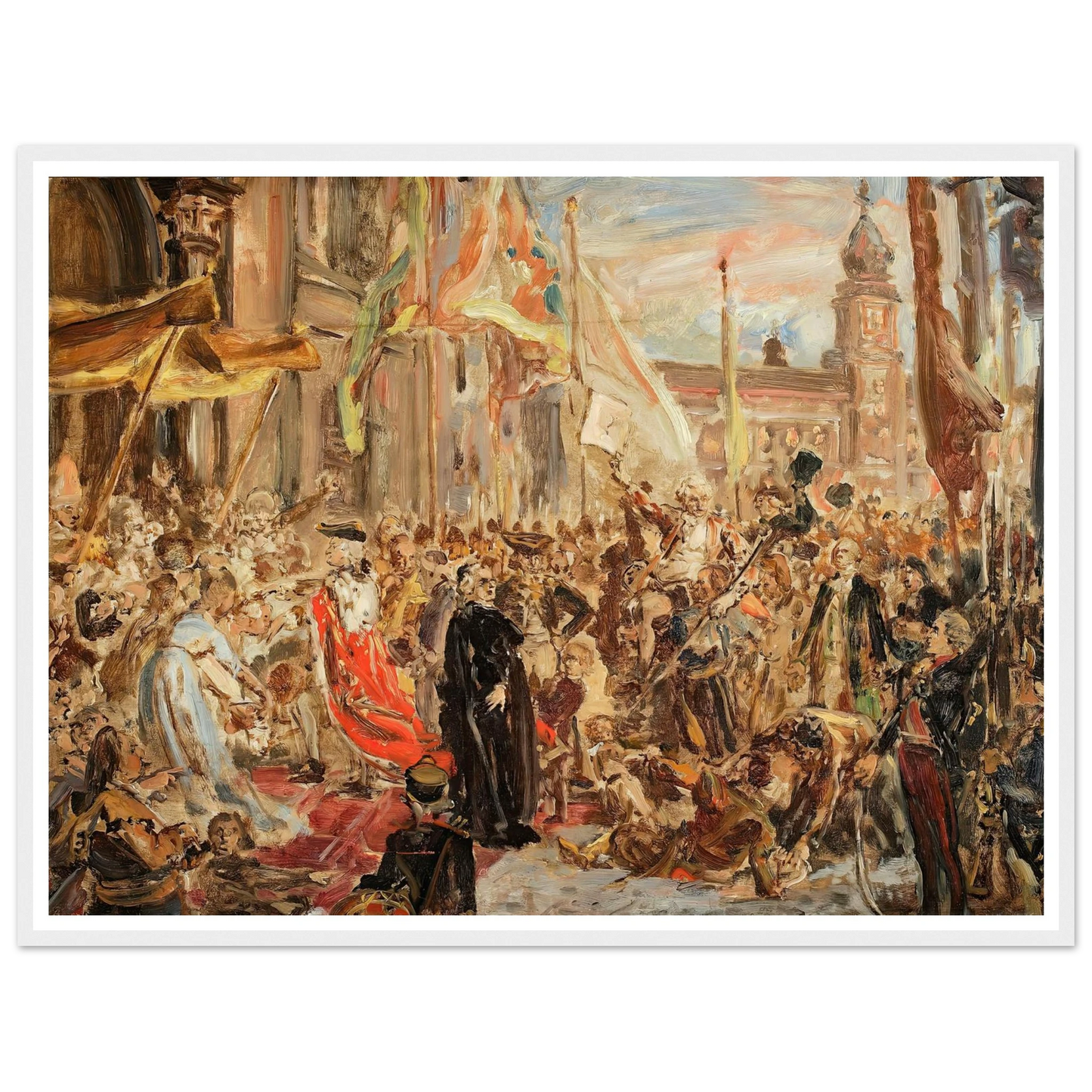 Sketch for the painting “Constitution of the 3 May” (1890) Art Print | Jan Matejko - Framed Poster - 30x40 cm / 12x16″ - Black frame