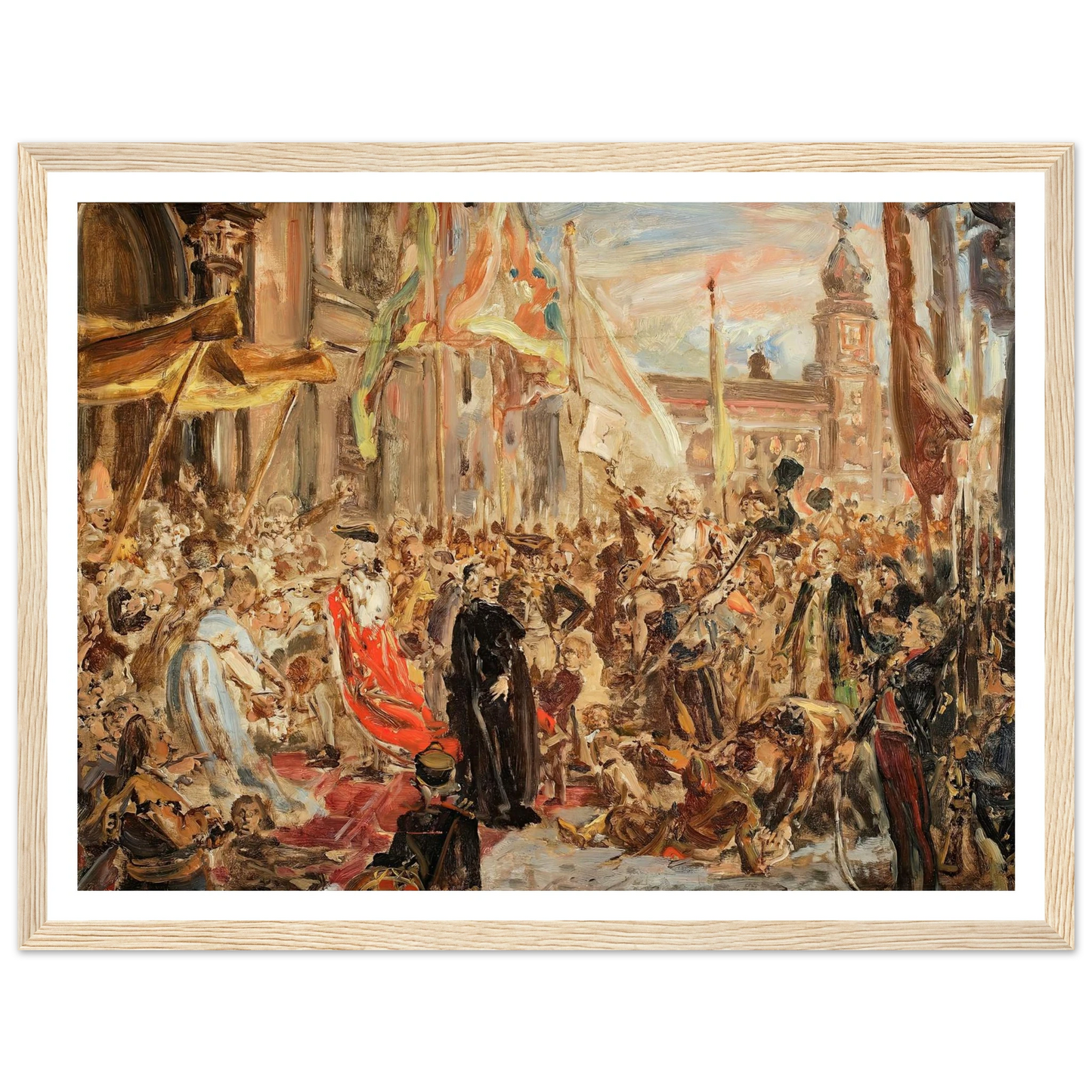 Sketch for the painting “Constitution of the 3 May” (1890) Art Print | Jan Matejko - Framed Poster - 30x40 cm / 12x16″ - Black frame