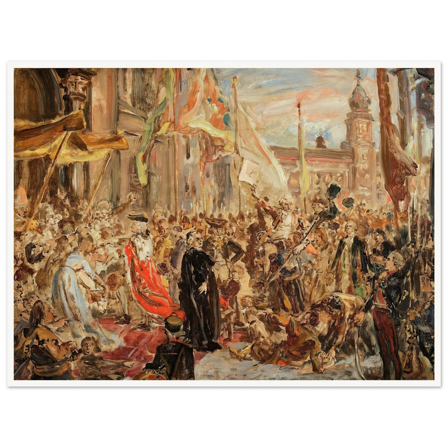 Sketch for the painting “Constitution of the 3 May” (1890) Art Print | Jan Matejko - Framed Poster - 30x40 cm / 12x16″ - Black frame
