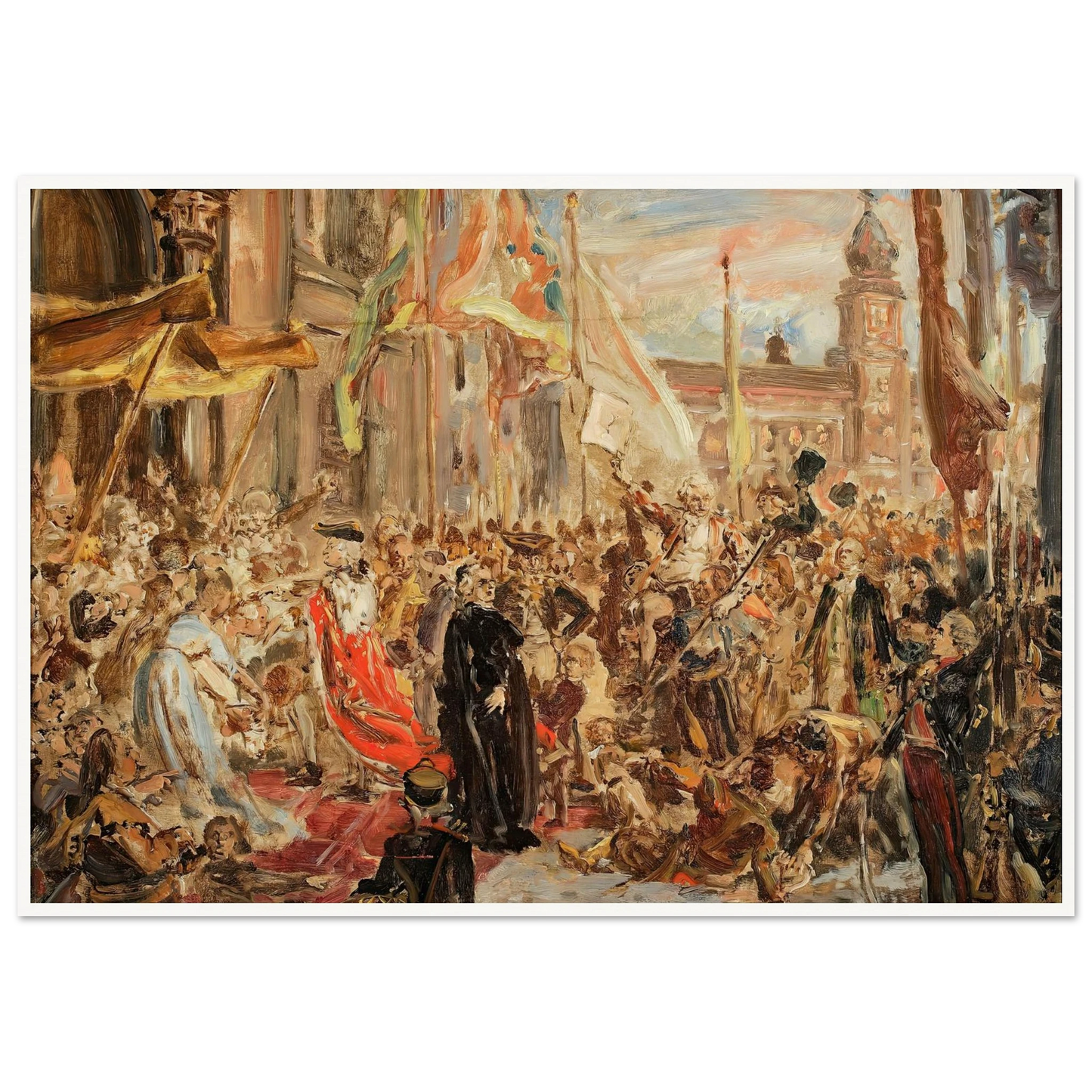 Sketch for the painting “Constitution of the 3 May” (1890) Art Print | Jan Matejko - Framed Poster - 30x40 cm / 12x16″ - Black frame