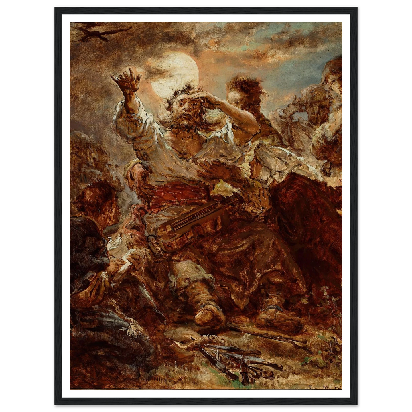 Sketch for the painting “Wernyhora” (1875) Art Print | Jan Matejko - Framed Poster - 30x40 cm / 12x16″ - Black frame