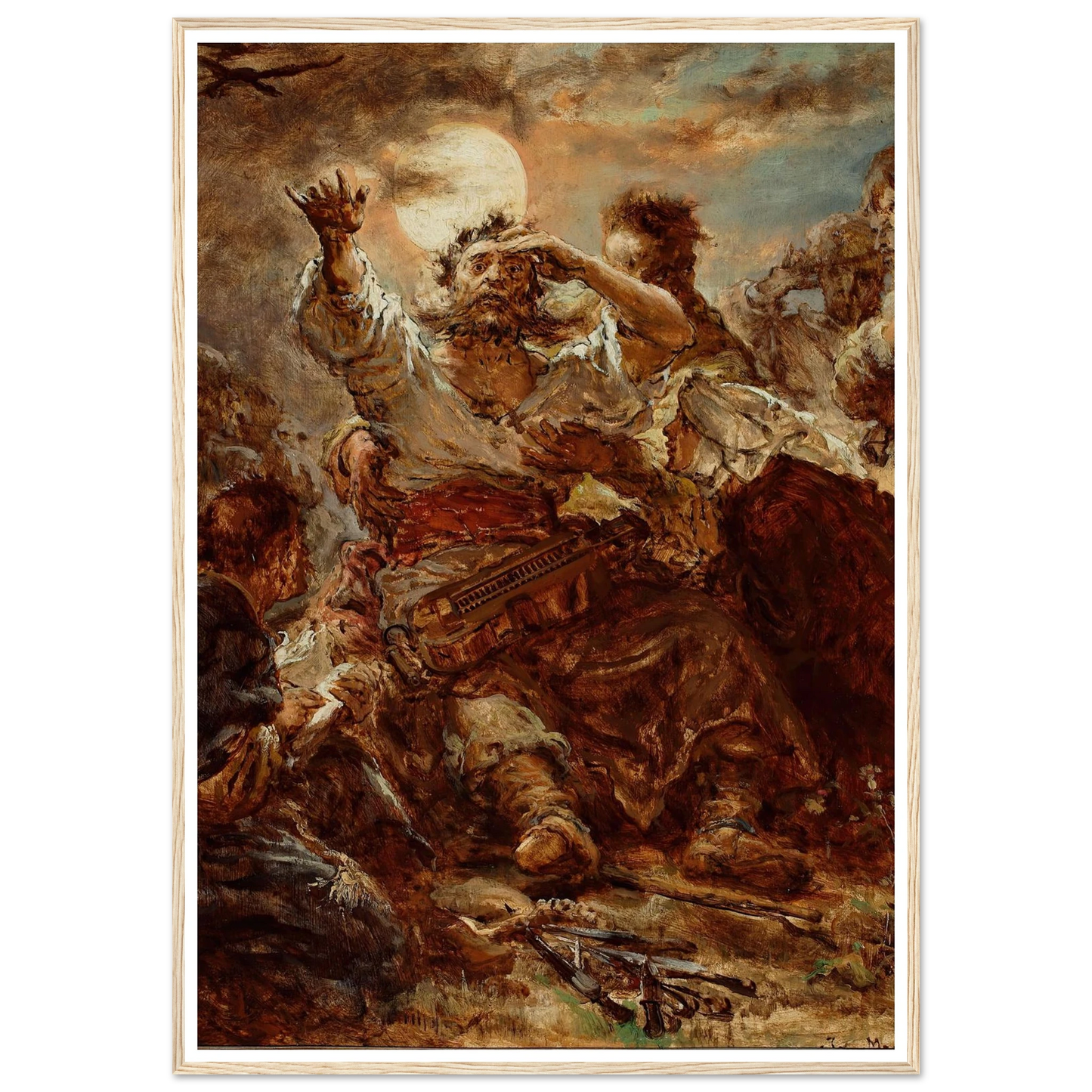 Sketch for the painting “Wernyhora” (1875) Art Print | Jan Matejko - Framed Poster - 30x40 cm / 12x16″ - Black frame