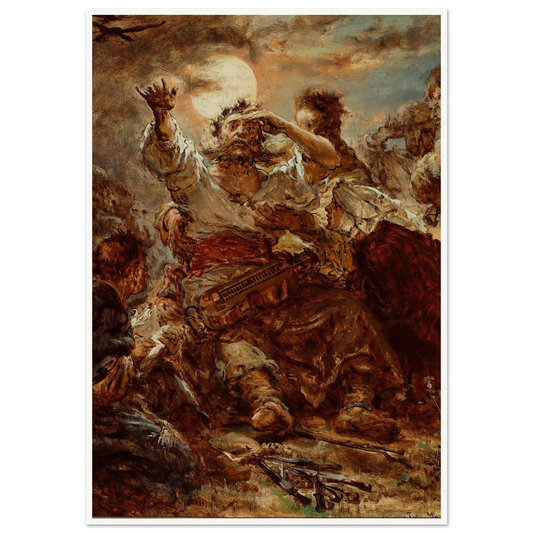 Sketch for the painting “Wernyhora” (1875) Art Print | Jan Matejko - Framed Poster - 30x40 cm / 12x16″ - Black frame