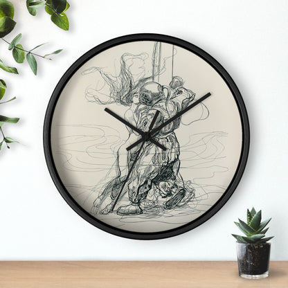 Skizzenbuch Pl.10 Wall Clock | Heinrich Kley - Black - Black Base - 10"