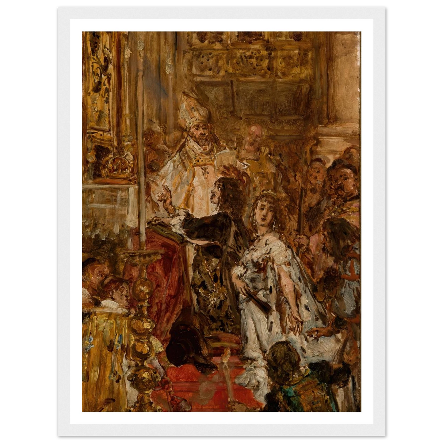 Śluby Jana Kazimierza (1889) Art Print | Jan Matejko - Framed Poster - 30x40 cm / 12x16″ - Black frame