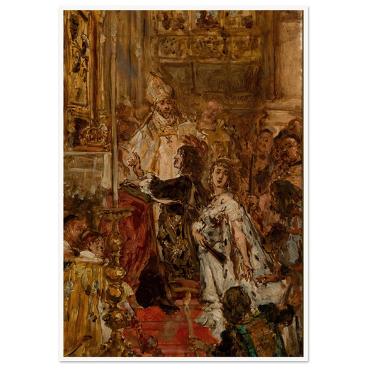 Śluby Jana Kazimierza (1889) Art Print | Jan Matejko - Framed Poster - 30x40 cm / 12x16″ - Black frame