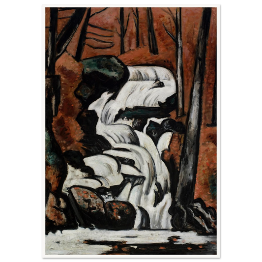 Smelt Brook Falls (1937) Art Print | Marsden Hartley - Framed Poster - 30x40 cm / 12x16″ - Black frame
