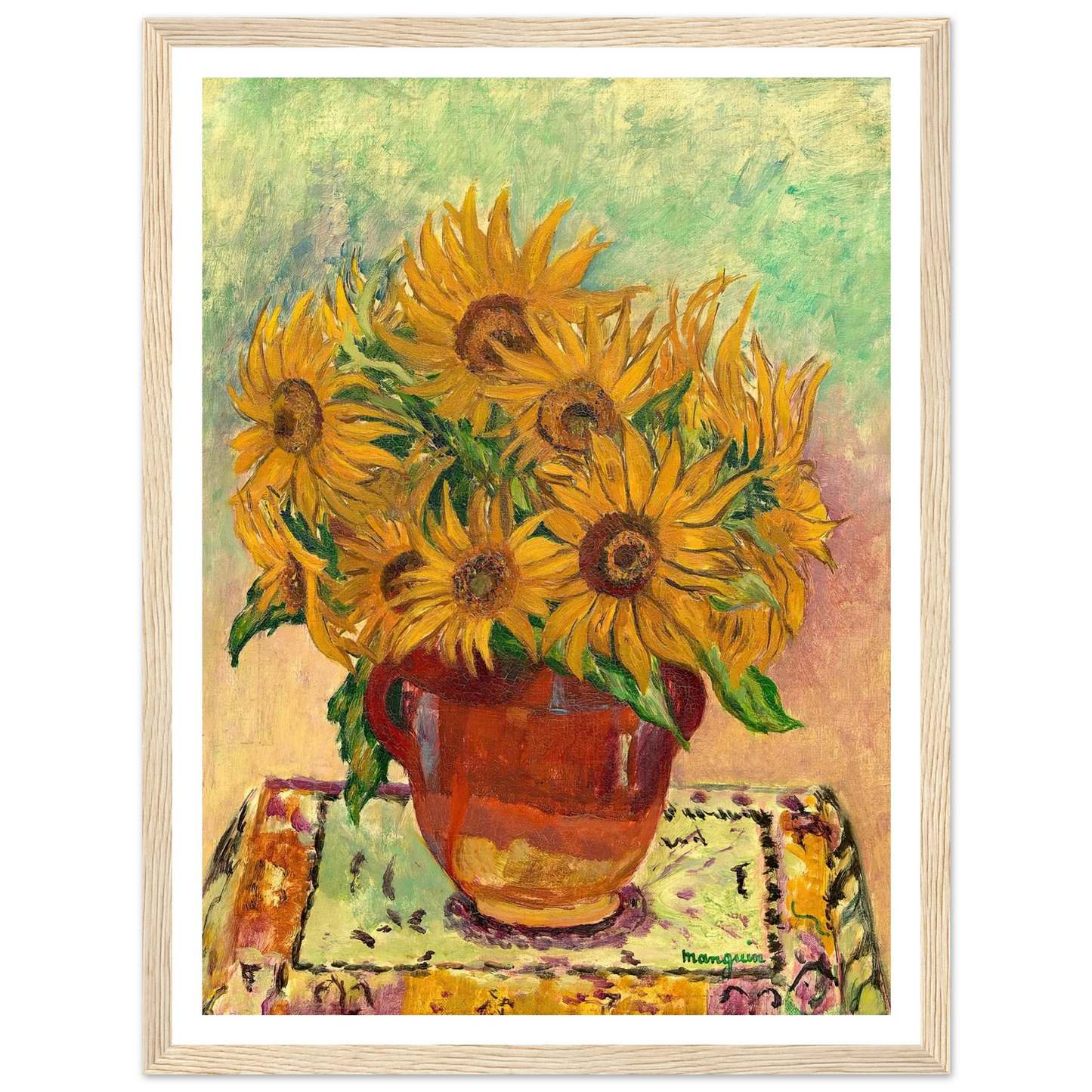 Soleils (1940) Art Print | Henri Manguin - Framed Poster - 30x40 cm / 12x16″ - Black frame