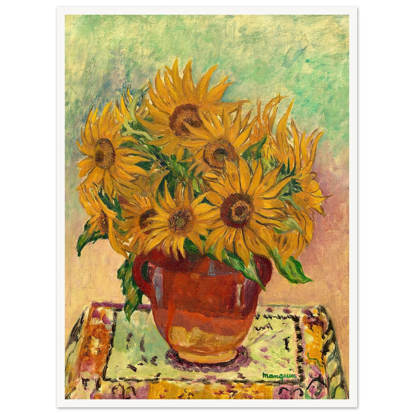 Soleils (1940) Art Print | Henri Manguin - Framed Poster - 30x40 cm / 12x16″ - Black frame