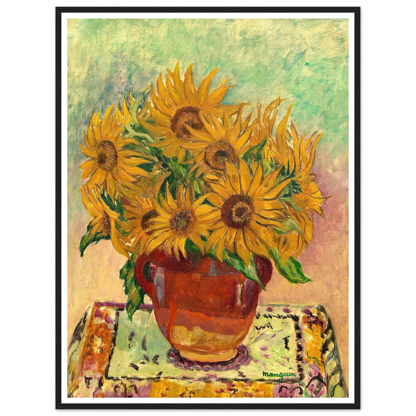 Soleils (1940) Art Print | Henri Manguin - Framed Poster - 30x40 cm / 12x16″ - Black frame