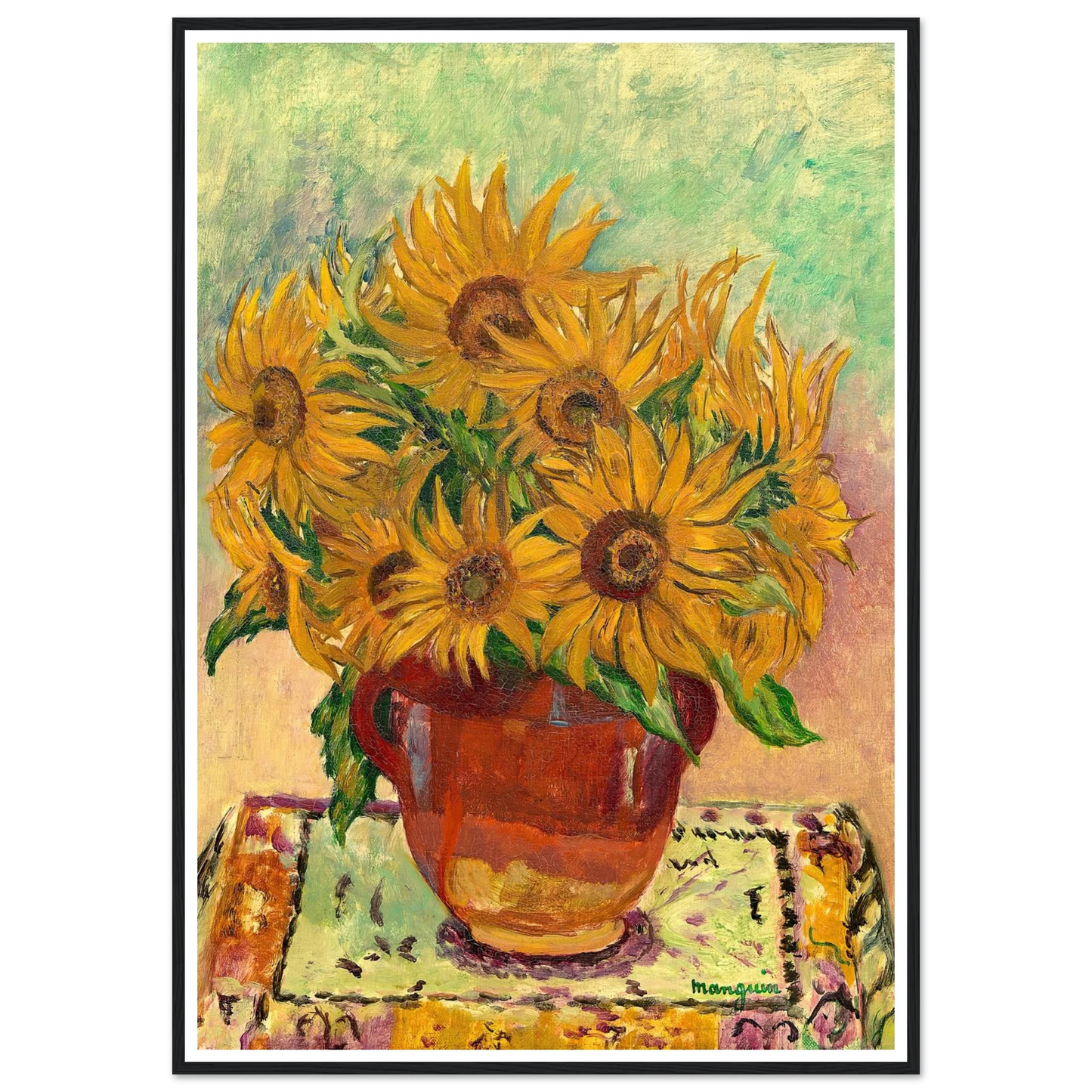 Soleils (1940) Art Print | Henri Manguin - Framed Poster - 30x40 cm / 12x16″ - Black frame