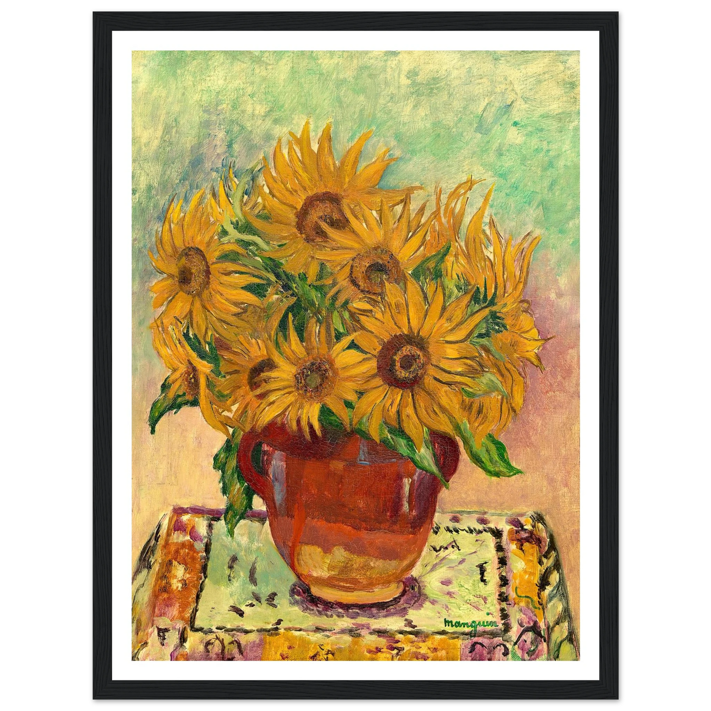 Soleils (1940) Art Print | Henri Manguin - Framed Poster - 30x40 cm / 12x16″ - Black frame