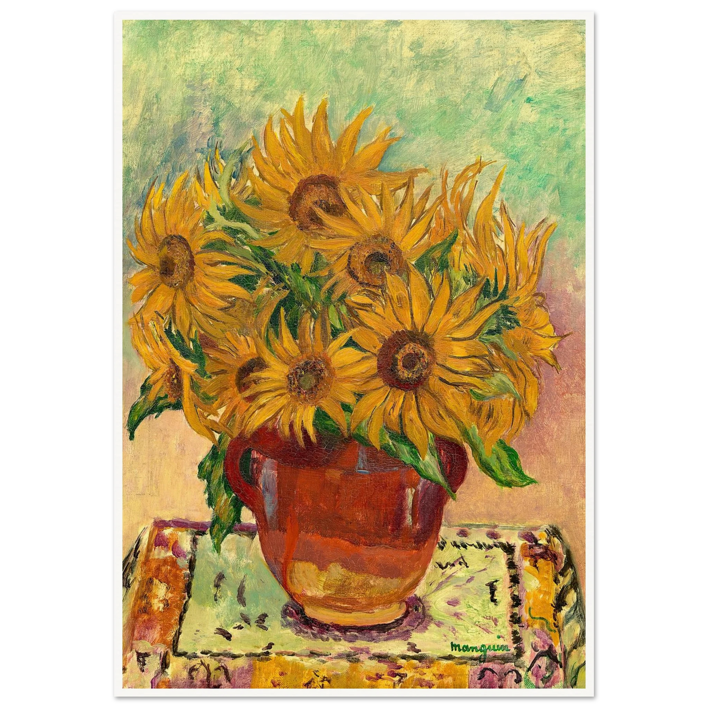 Soleils (1940) Art Print | Henri Manguin - Framed Poster - 30x40 cm / 12x16″ - Black frame