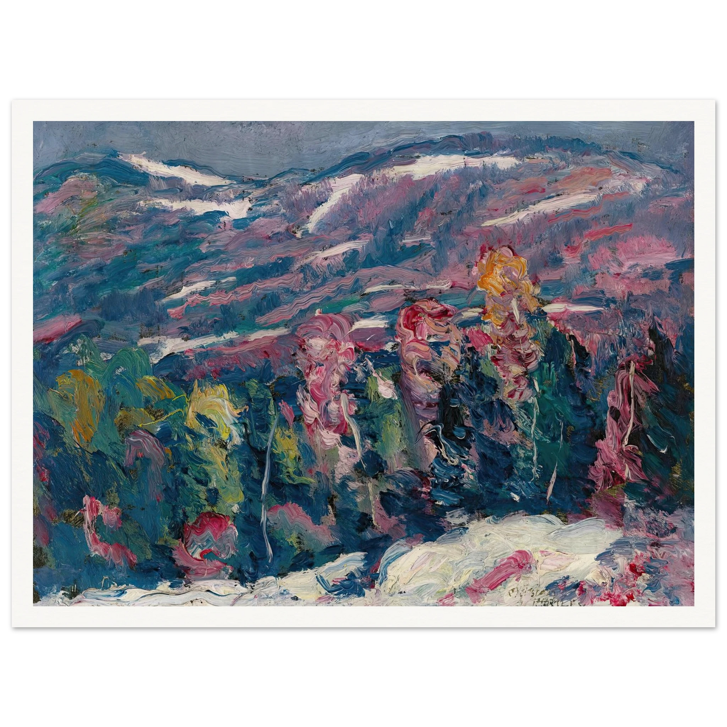 Song Of Winter Art Print | Marsden Hartley - Framed Poster - 30x40 cm / 12x16″ - Black frame