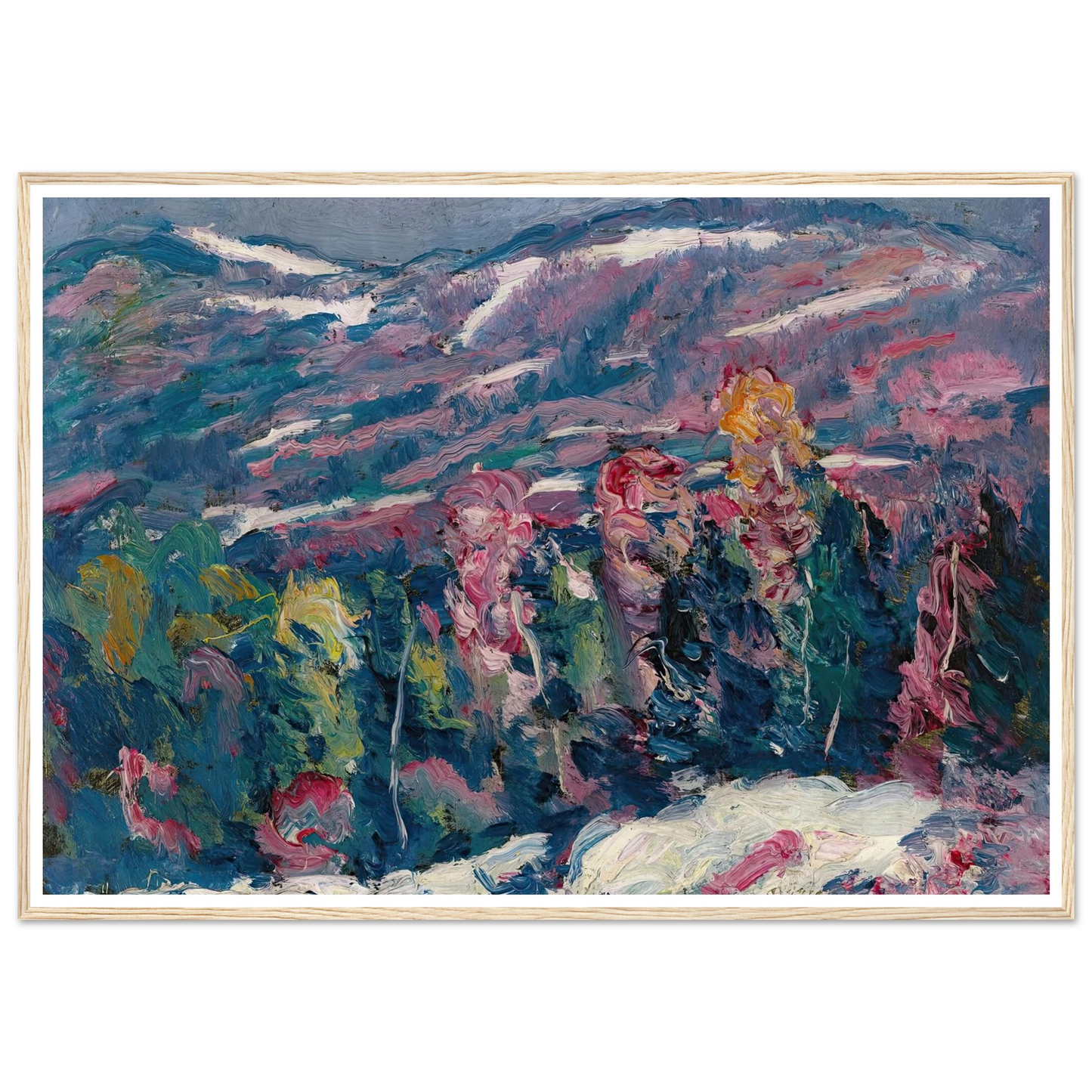 Song Of Winter Art Print | Marsden Hartley - Framed Poster - 30x40 cm / 12x16″ - Black frame