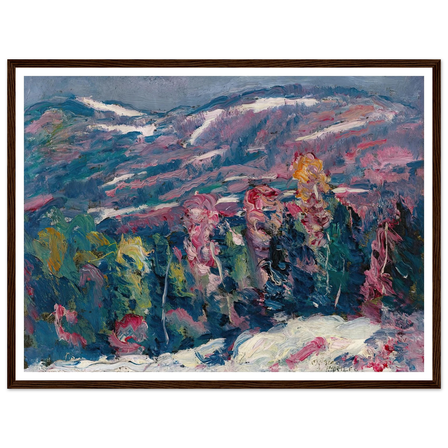 Song Of Winter Art Print | Marsden Hartley - Framed Poster - 30x40 cm / 12x16″ - Black frame