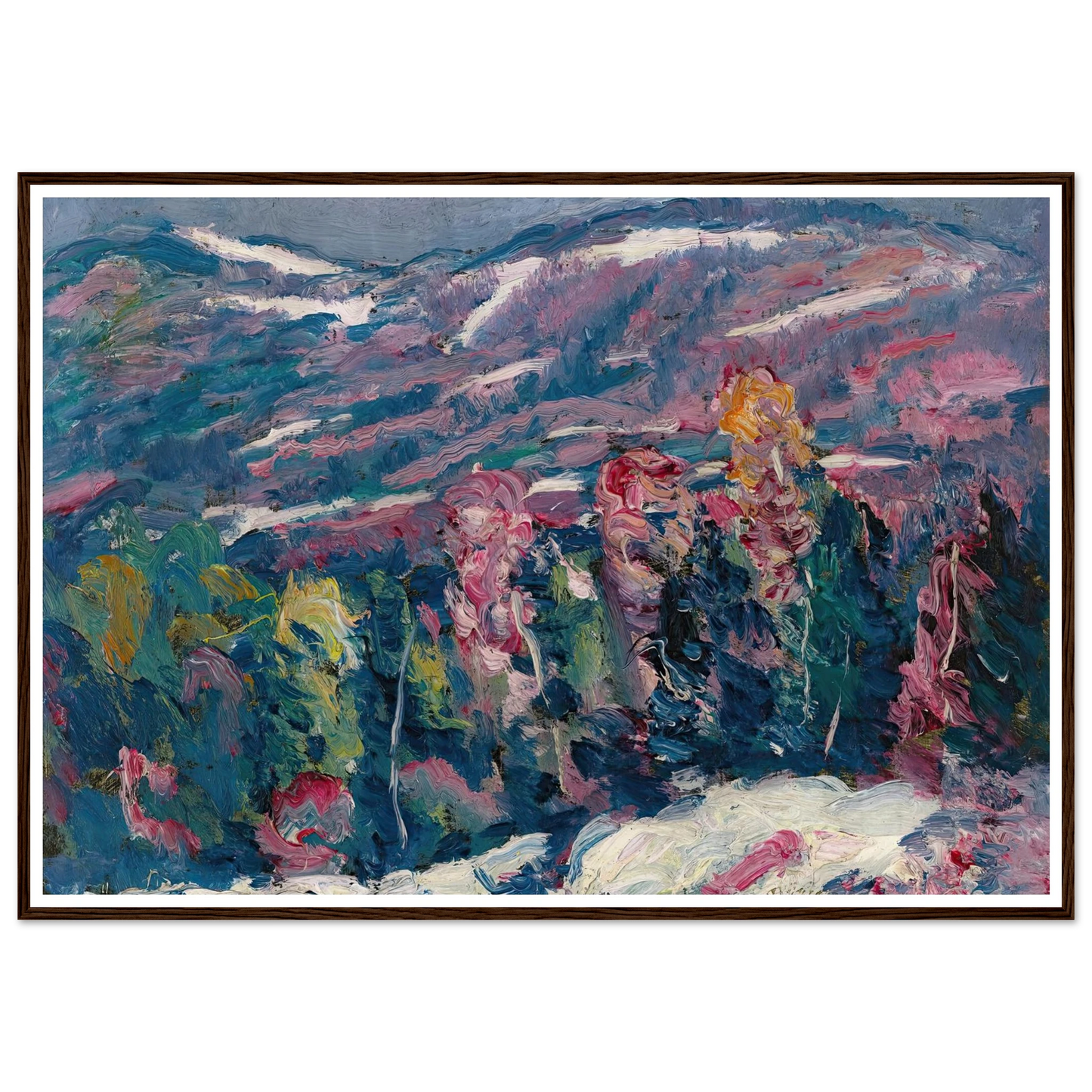 Song Of Winter Art Print | Marsden Hartley - Framed Poster - 30x40 cm / 12x16″ - Black frame