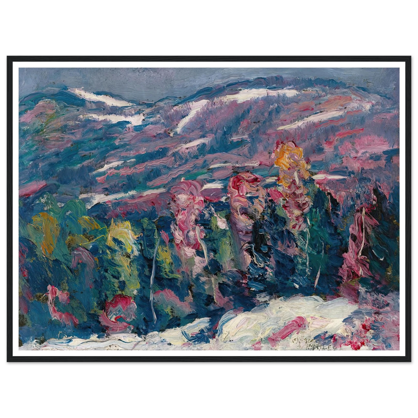 Song Of Winter Art Print | Marsden Hartley - Framed Poster - 30x40 cm / 12x16″ - Black frame