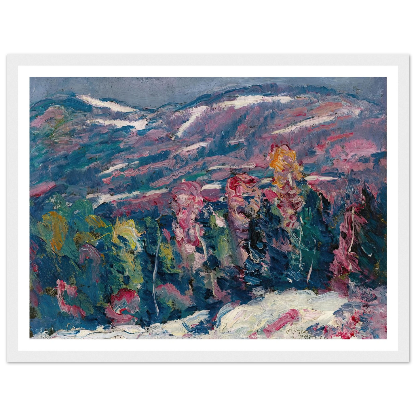 Song Of Winter Art Print | Marsden Hartley - Framed Poster - 30x40 cm / 12x16″ - Black frame