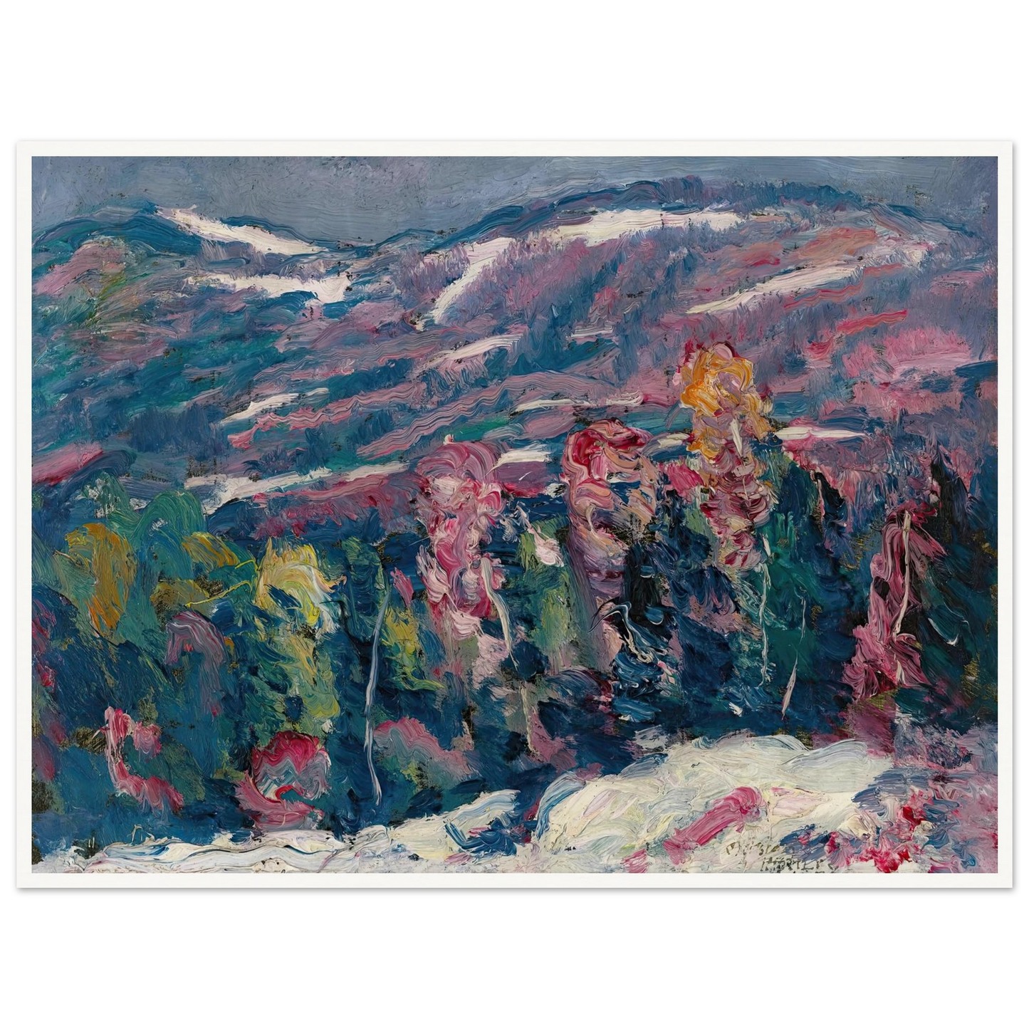 Song Of Winter Art Print | Marsden Hartley - Framed Poster - 30x40 cm / 12x16″ - Black frame