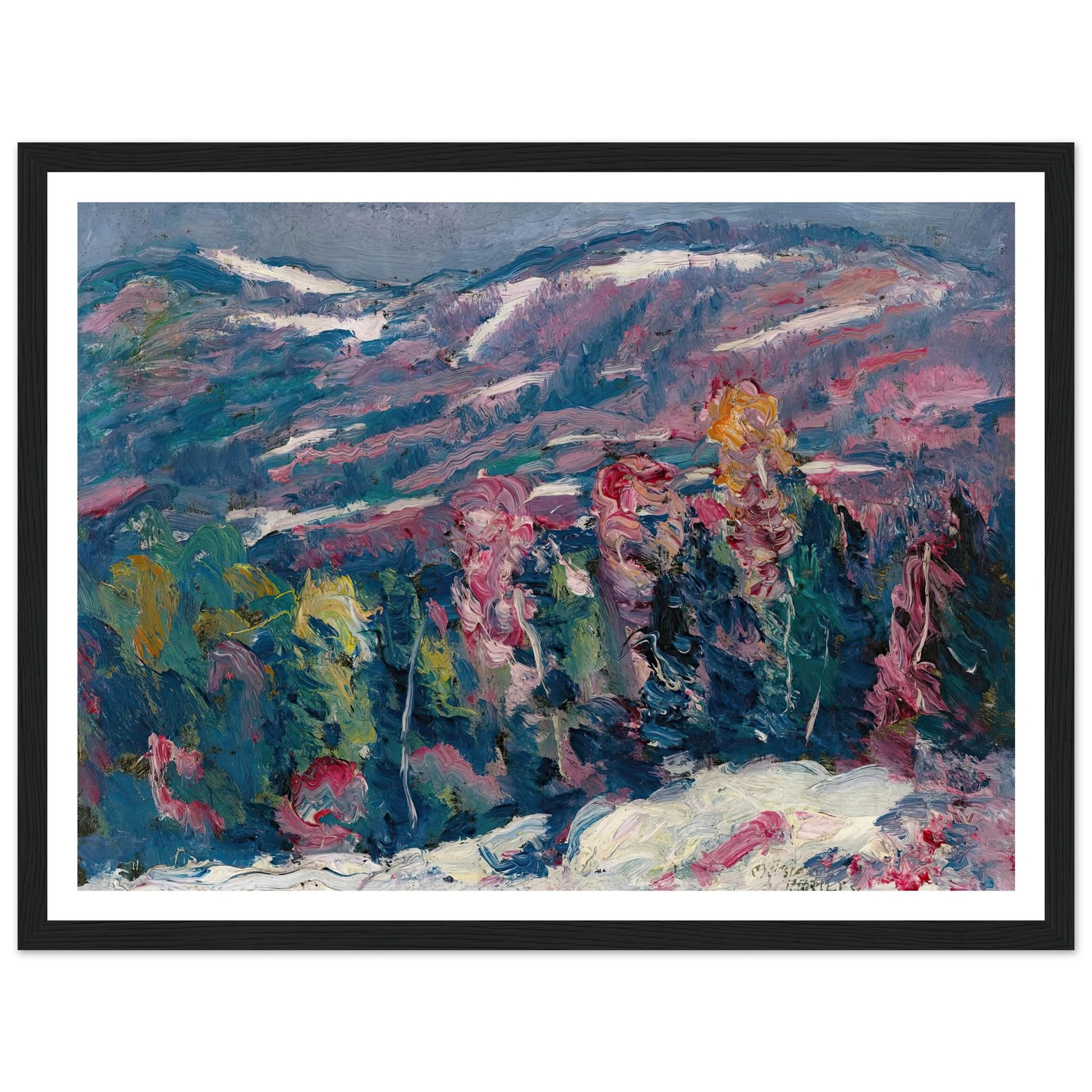 Song Of Winter Art Print | Marsden Hartley - Framed Poster - 30x40 cm / 12x16″ - Black frame