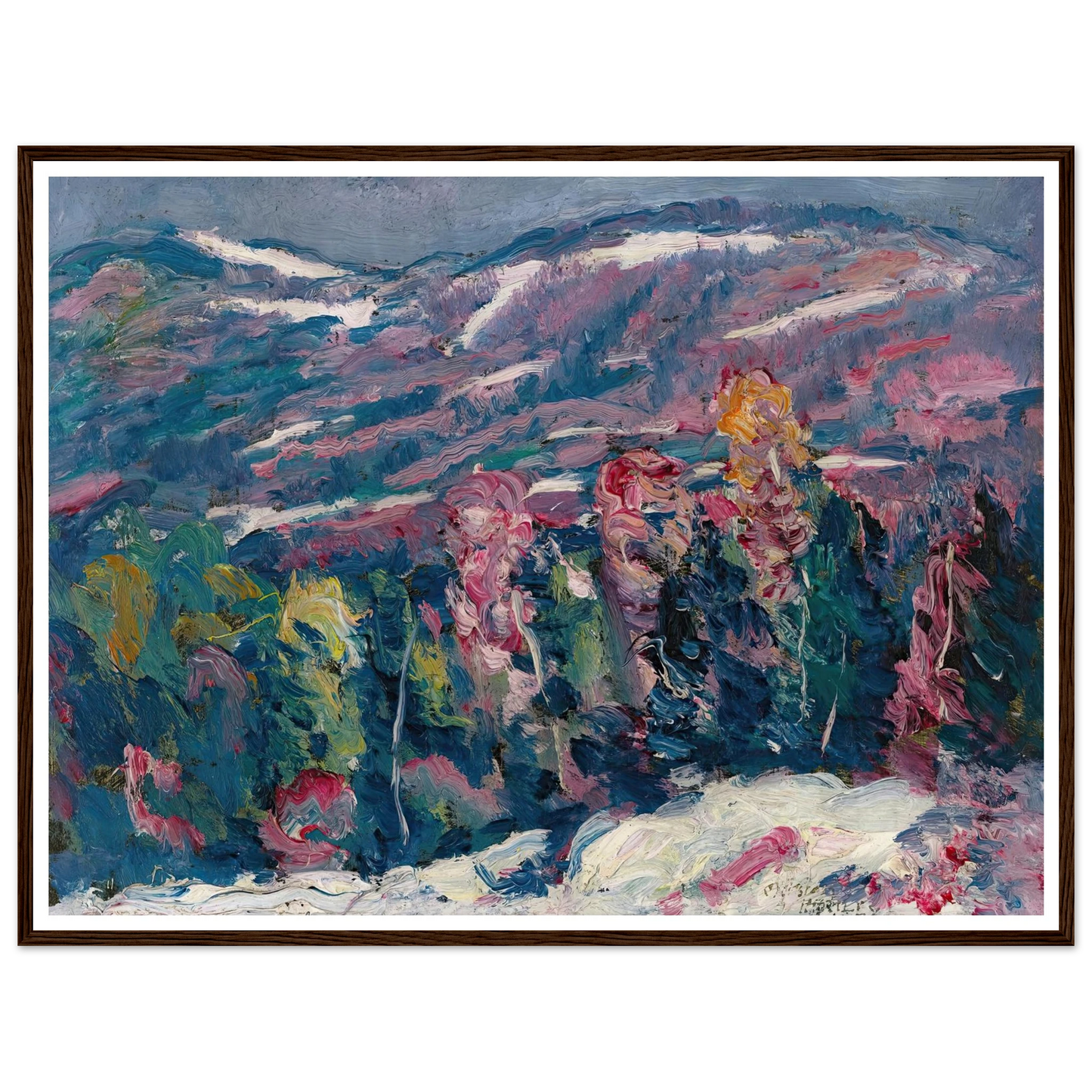 Song Of Winter Art Print | Marsden Hartley - Framed Poster - 30x40 cm / 12x16″ - Black frame