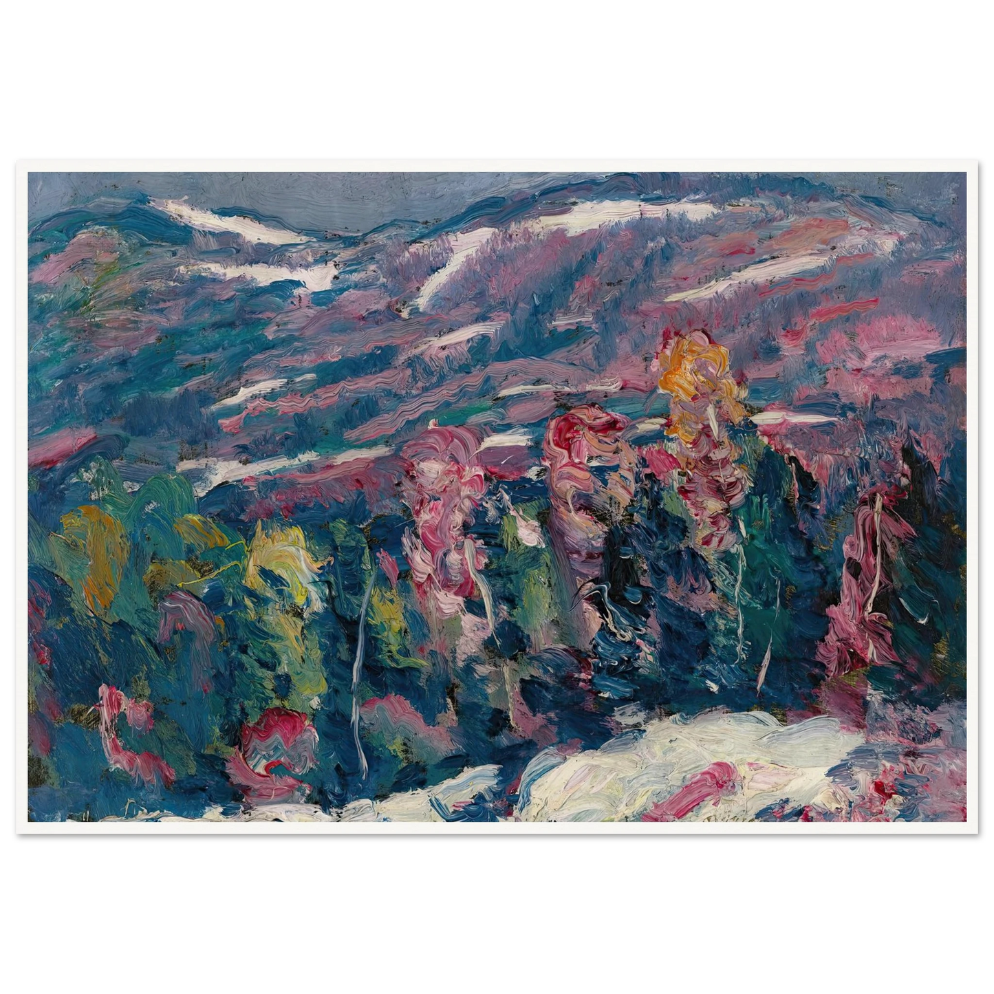 Song Of Winter Art Print | Marsden Hartley - Framed Poster - 30x40 cm / 12x16″ - Black frame