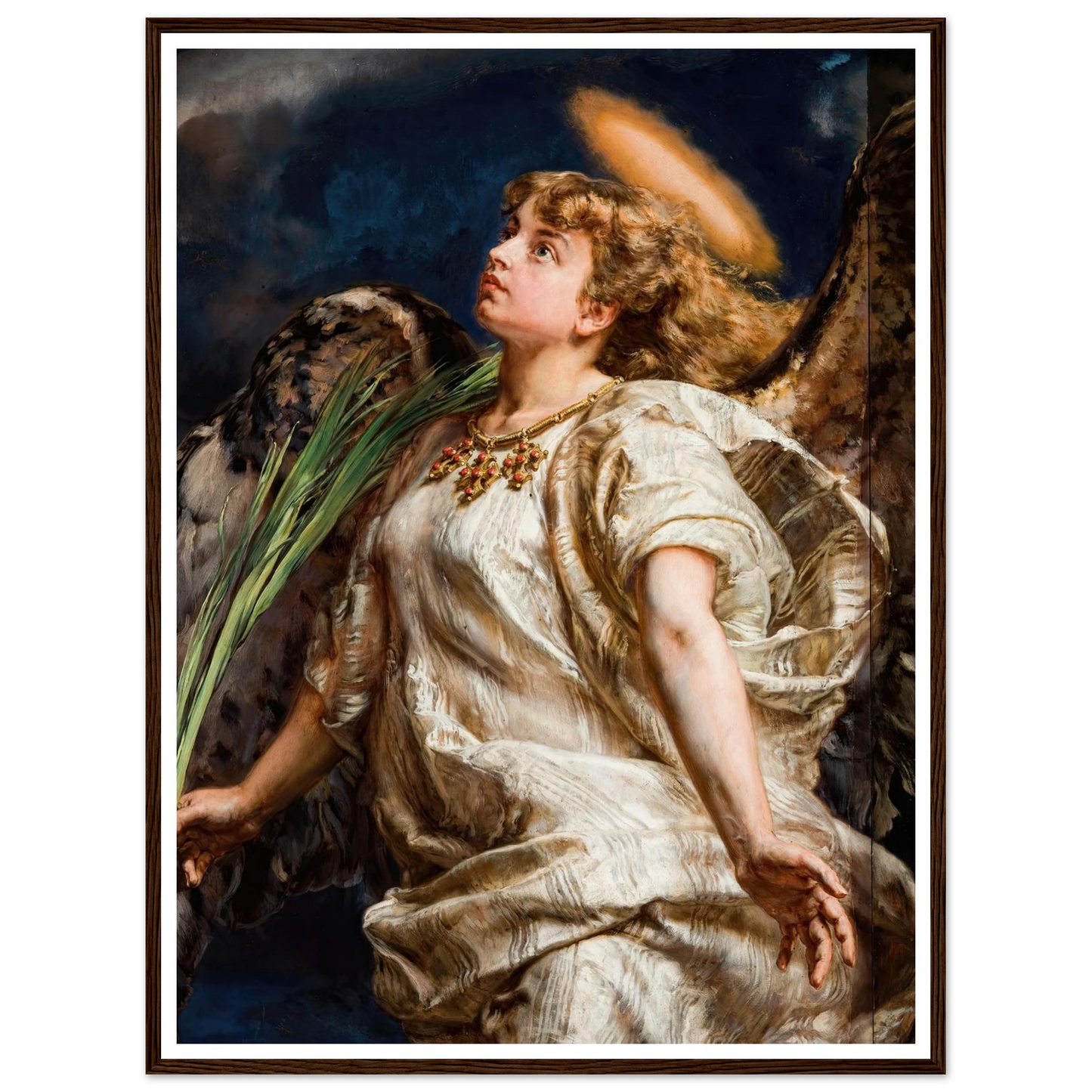 Song – study for the painting of Joan of Arc (1886) Art Print | Jan Matejko - Framed Poster - 30x40 cm / 12x16″ - Black frame